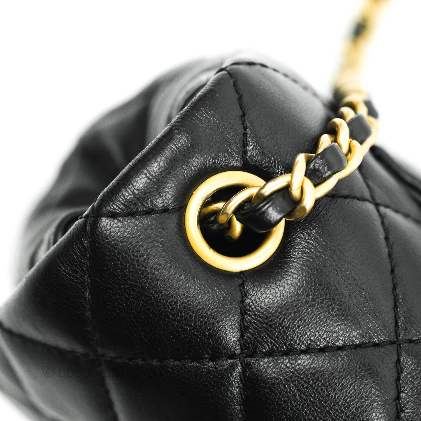 Chanel Quilted Mini Rectangular Pearl Crush Black Lambskin Gold Hardware