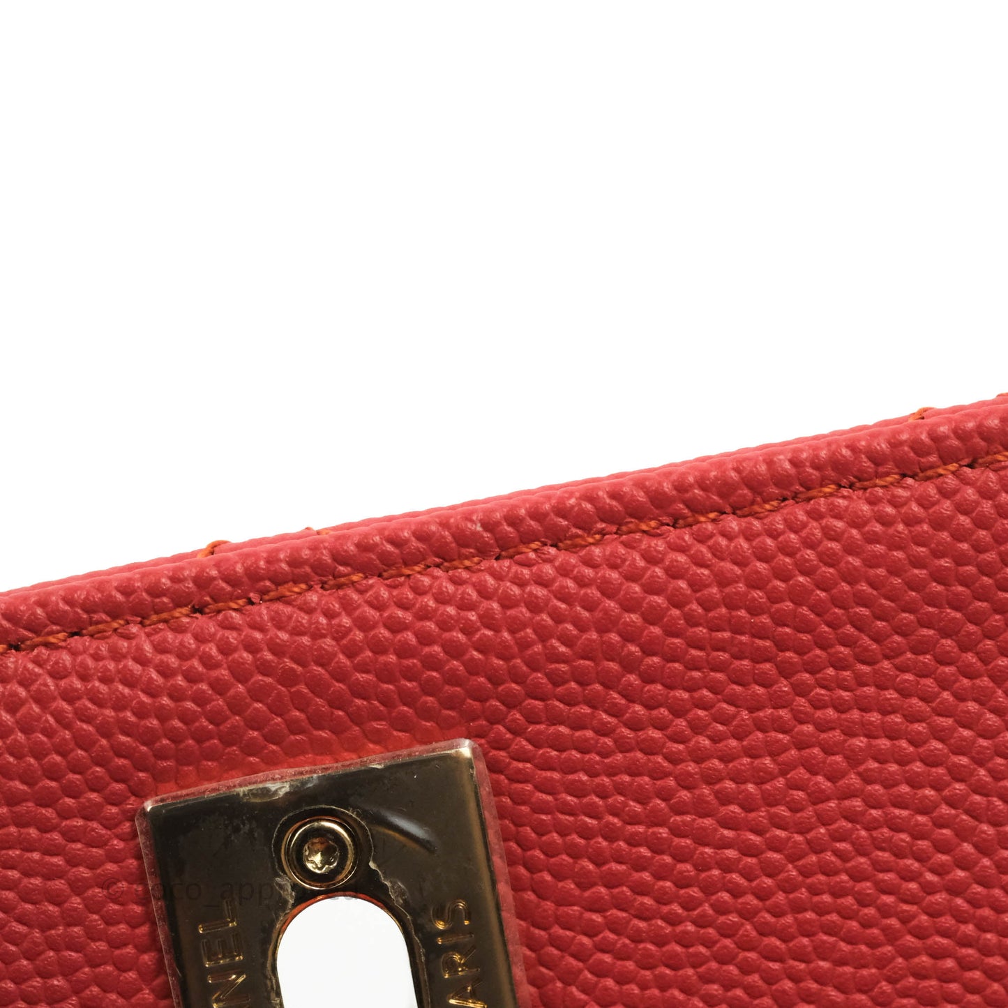 Chanel Quilted Small Business Affinity Flap Red Caviar Gold Hardware