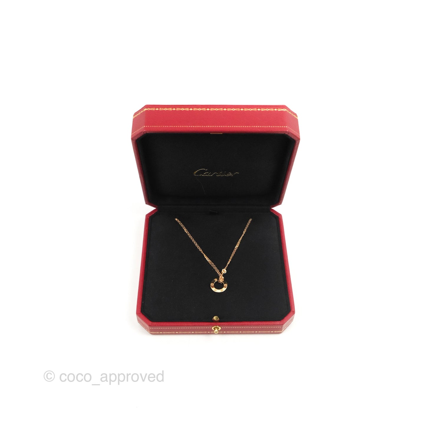 Cartier Love Necklace Rose Gold 2 Diamonds