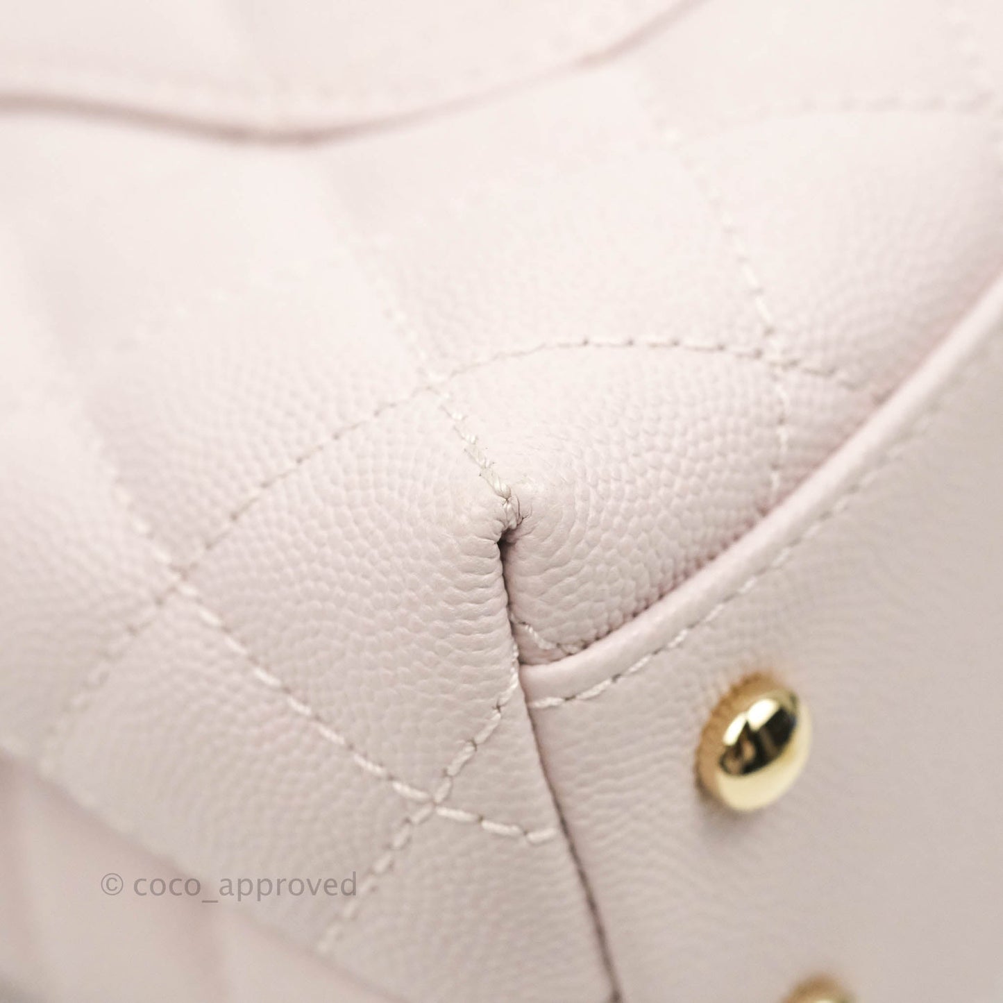 Chanel Small Coco Handle Light Lilac Pink Caviar Gold Hardware 20A
