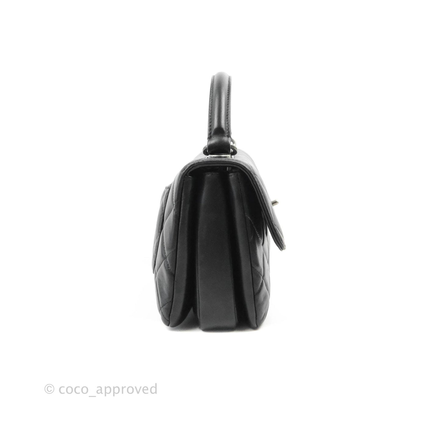 Chanel Small Trendy CC Black Lambskin Ruthenium Hardware