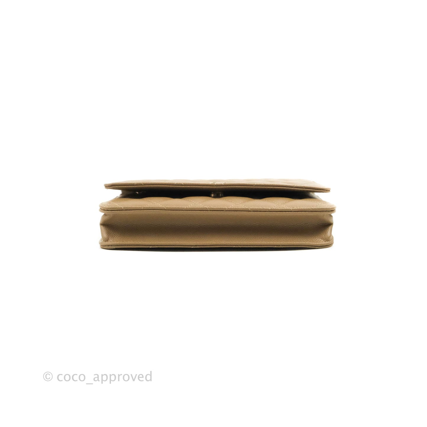 Chanel Quilted Classic WOC Dark Beige Caviar Gold Hardware
