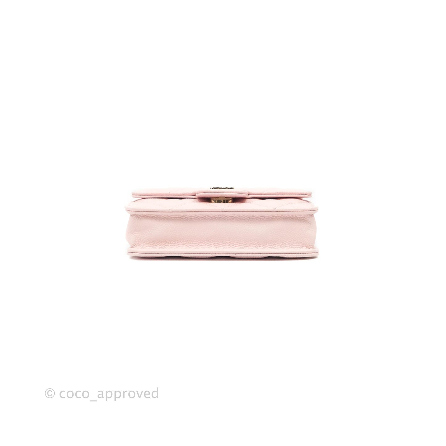 Chanel Mini Wallet With Chain Light Pink Caviar Gold Hardware