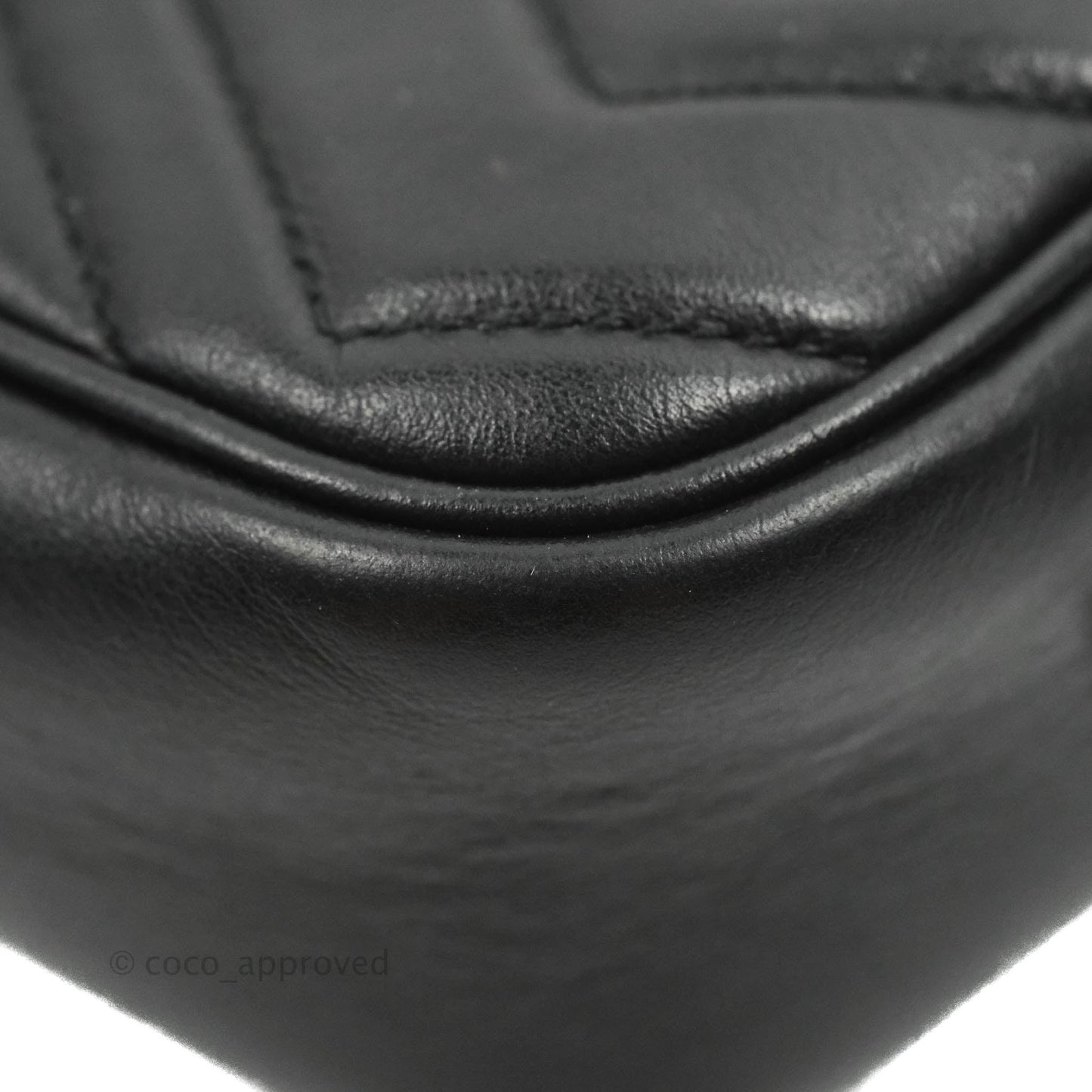 Gucci Mini Matelasse GG Marmont Camera Bag Black Calfskin Gold Hardware