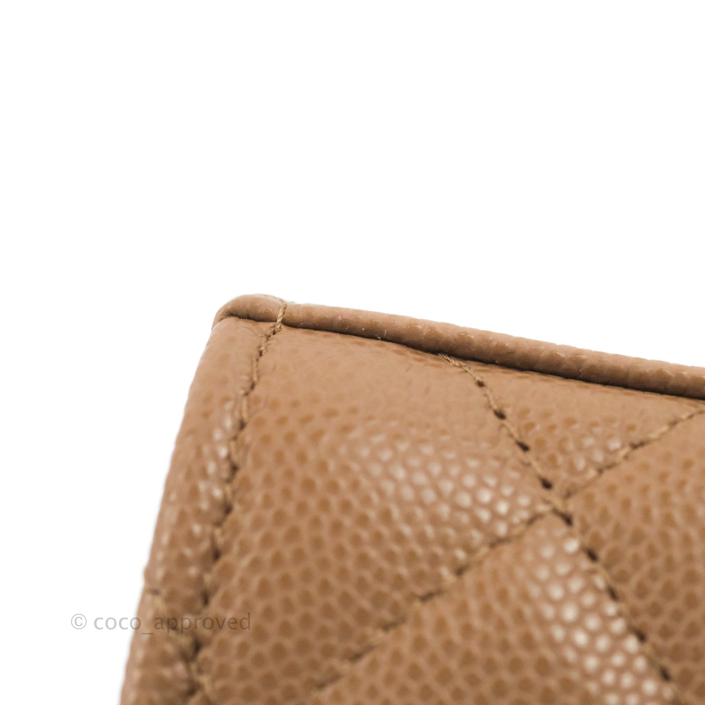 Chanel CC Chain Clutch with Chain Beige Caviar Gold Hardware