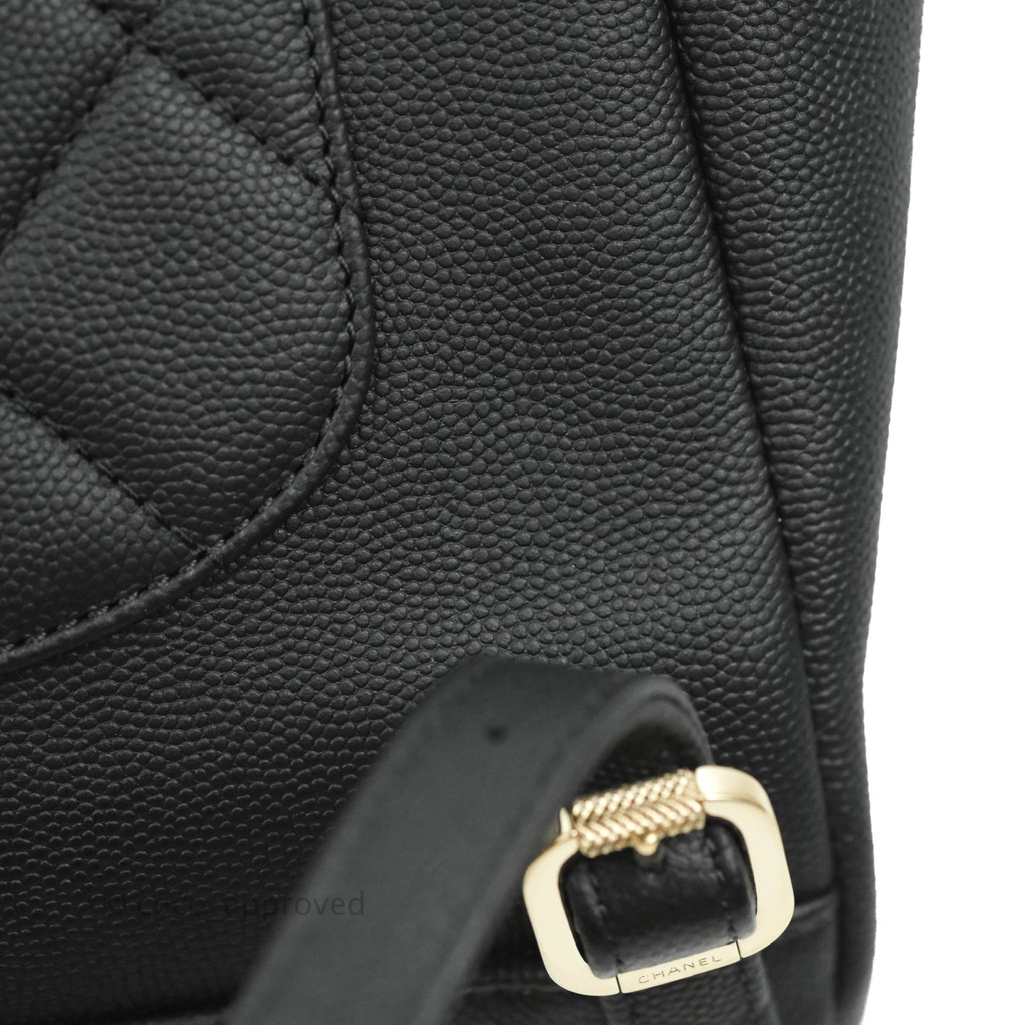 Chanel Quilted Business Affinity Backpack Black Caviar Gold Hardware