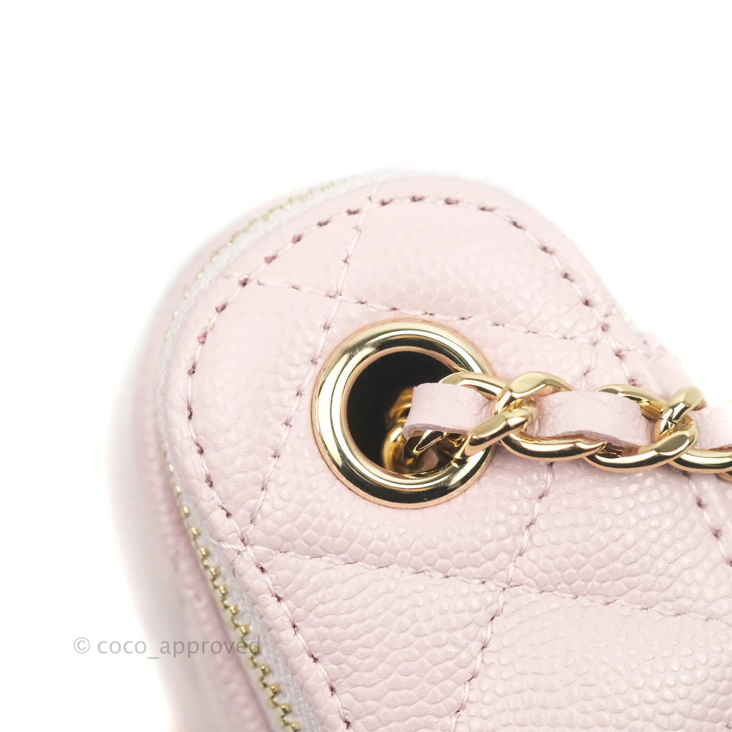 Chanel Classic Mini Vanity With Chain Pink Caviar Gold Hardware