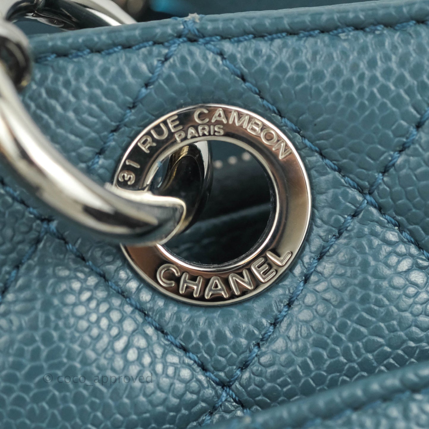 Chanel GST Blue Caviar Silver Hardware