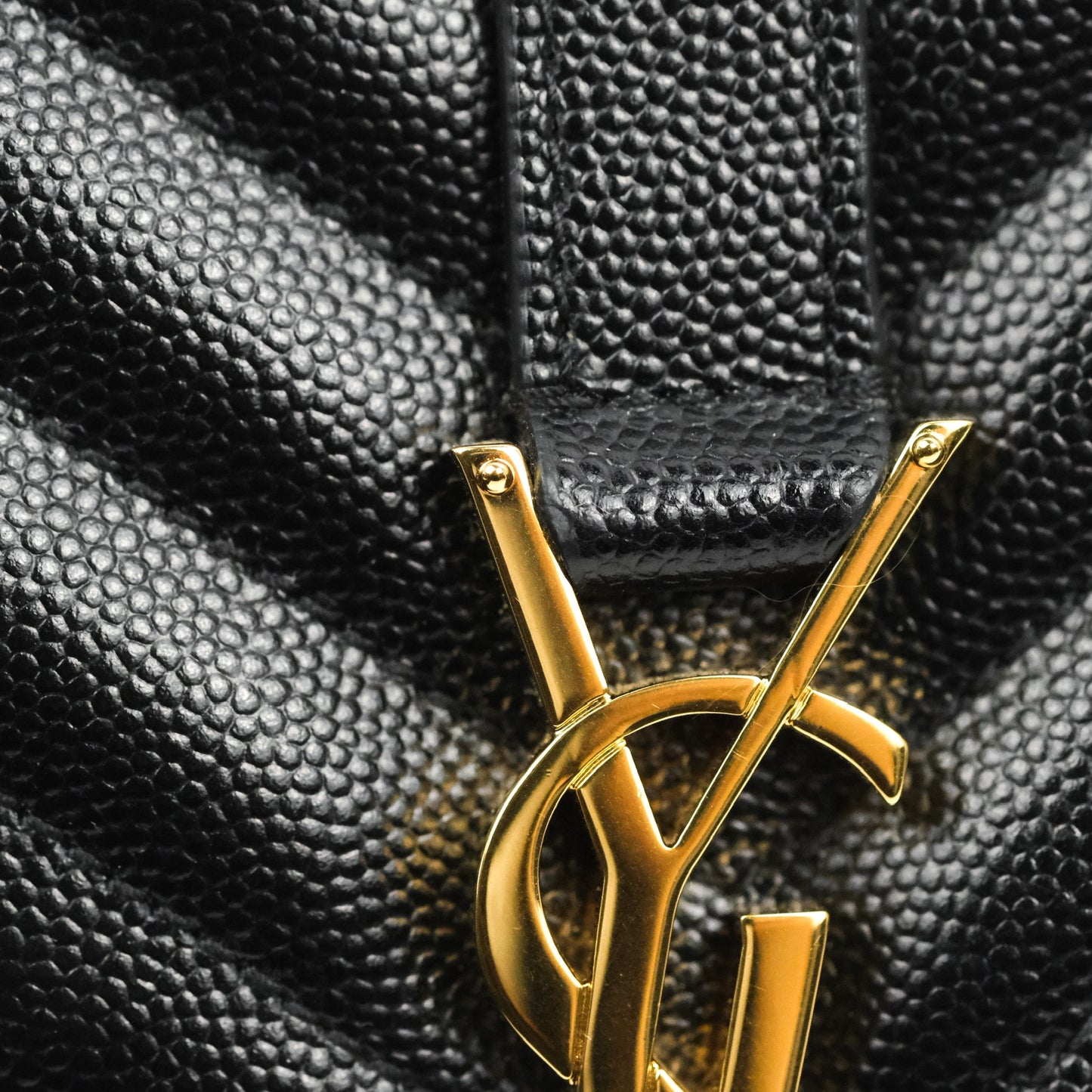 Saint Laurent Envelope Medium Black Caviar Gold Hardware