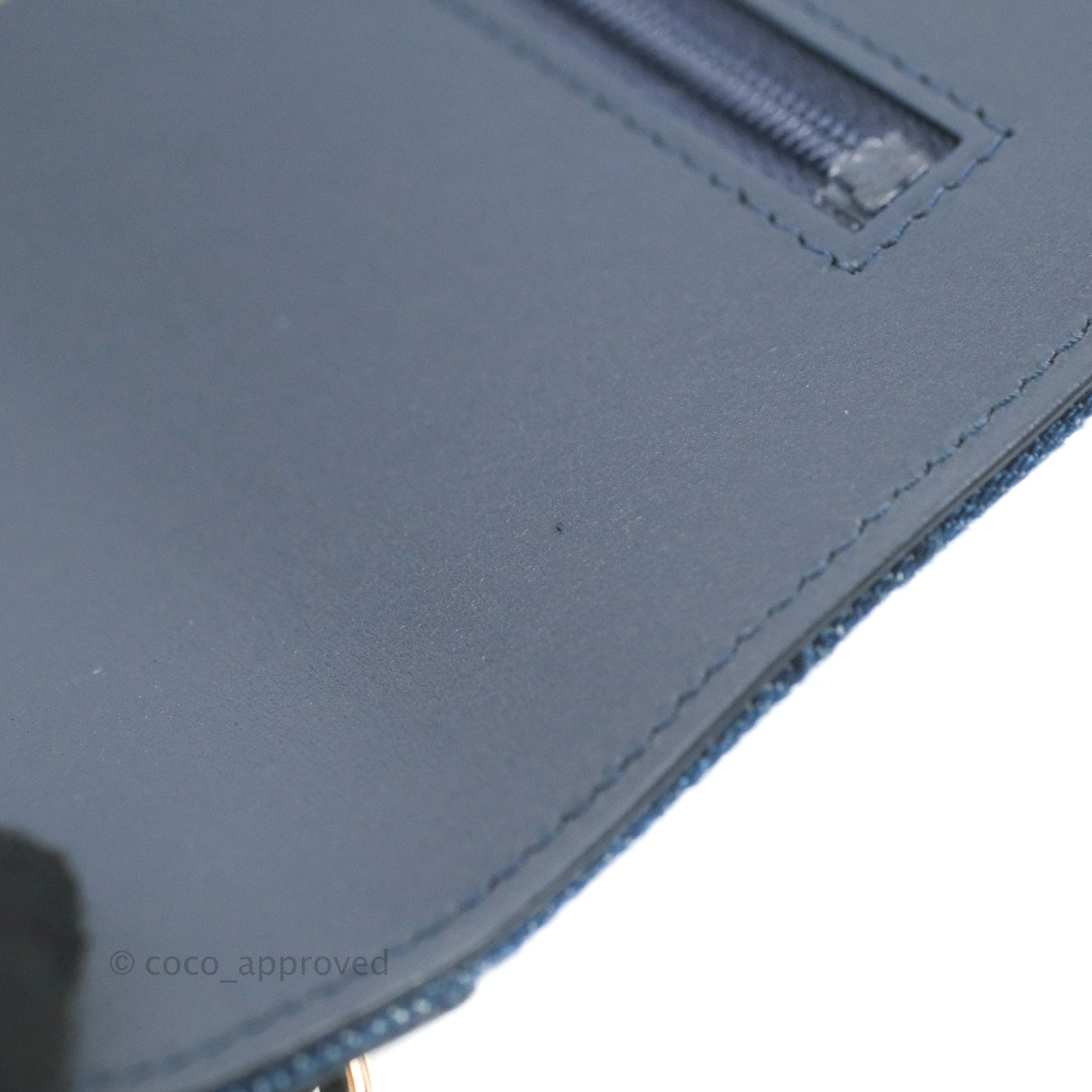 Chanel 19 Wallet on Chain WOC Blue Denim Mixed Hardware