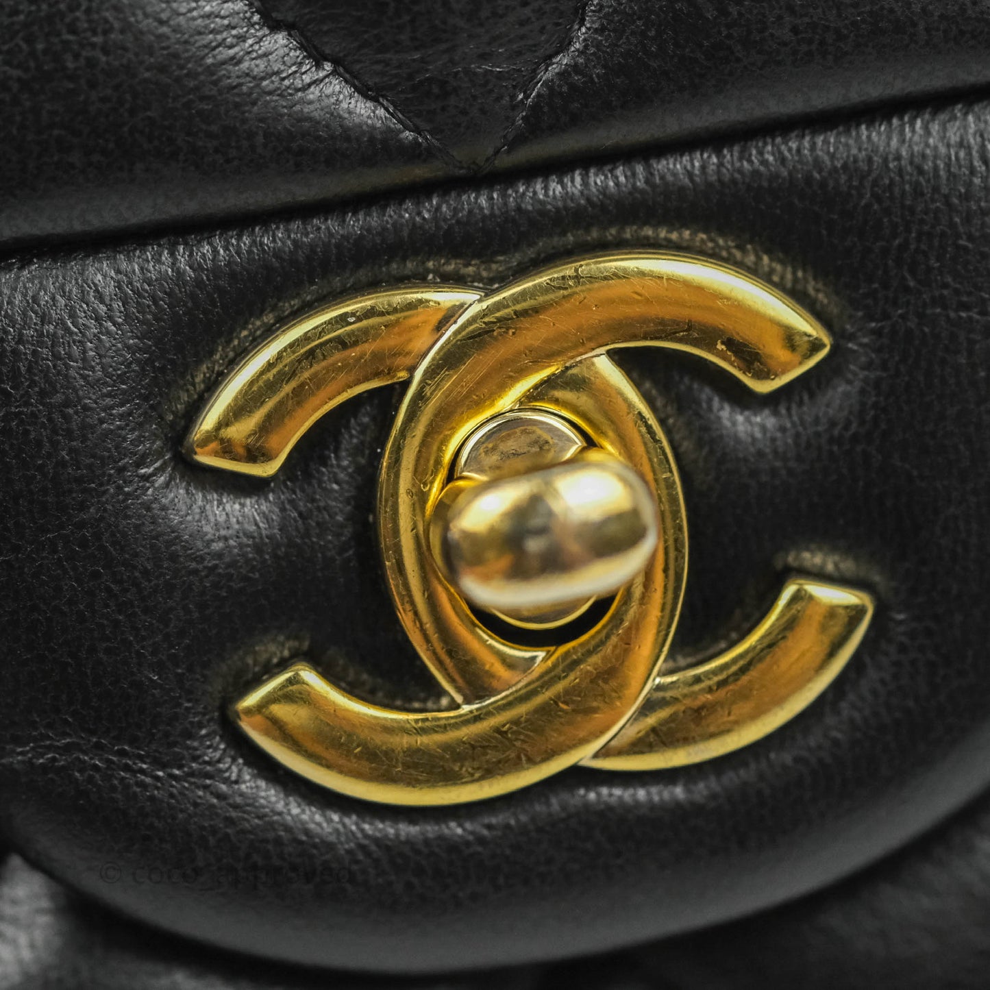 Chanel M/L Medium Flap Bag Valentine Limited Edition Black Lambskin Gold Hardware