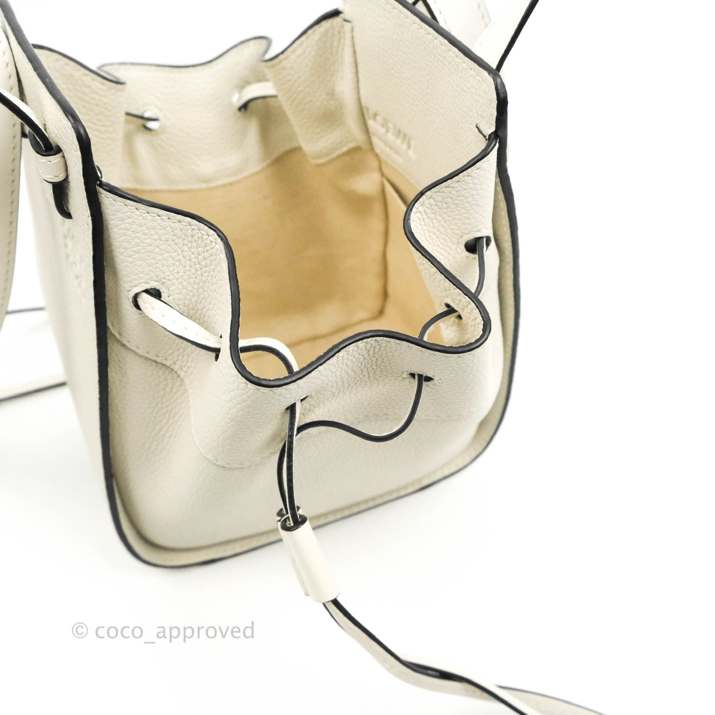 Loewe Mini Hammock Drawstring White Calfskin