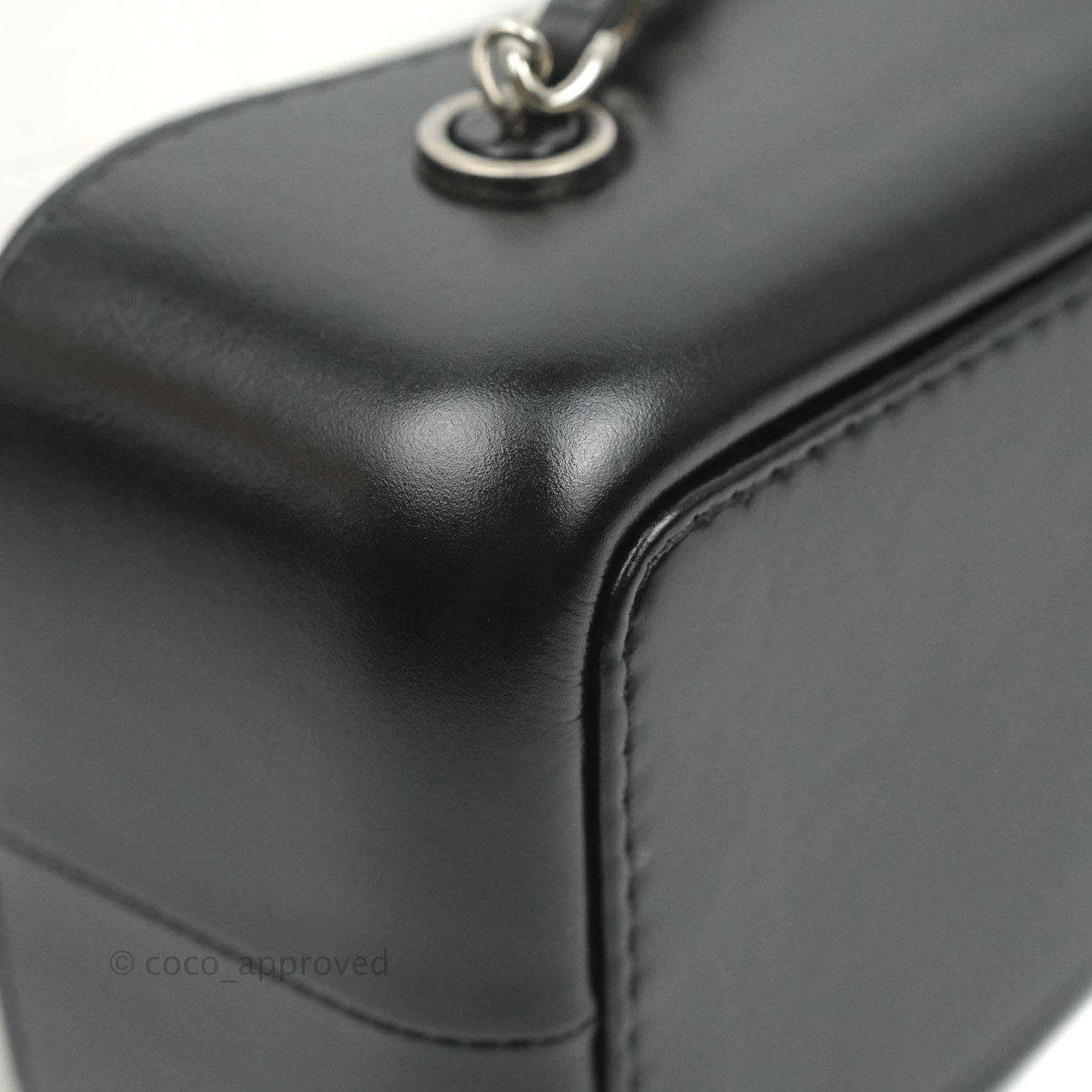 Chanel Small Gabrielle Backpack White Black Aged Calfskin