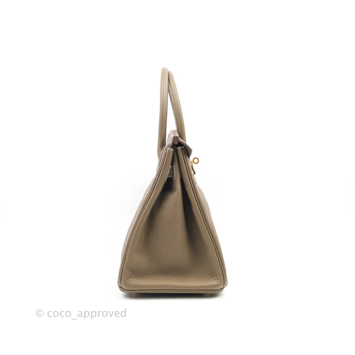 Hermès Birkin 30 Taurillon Clemence 18 Etoupe Gold Hardware