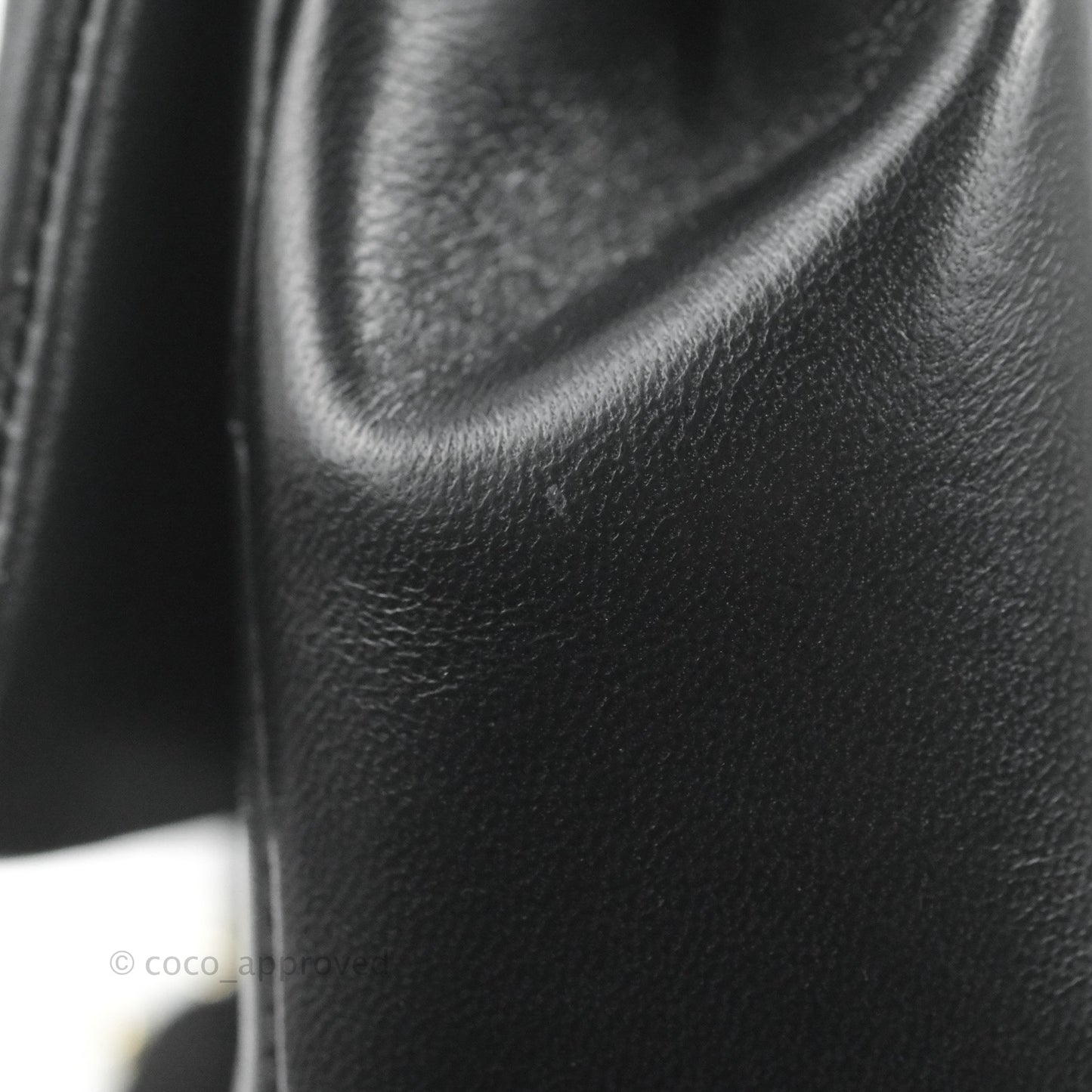 Chanel Quilted Resin Bi-Color Chain Flap Bag Black Lambskin