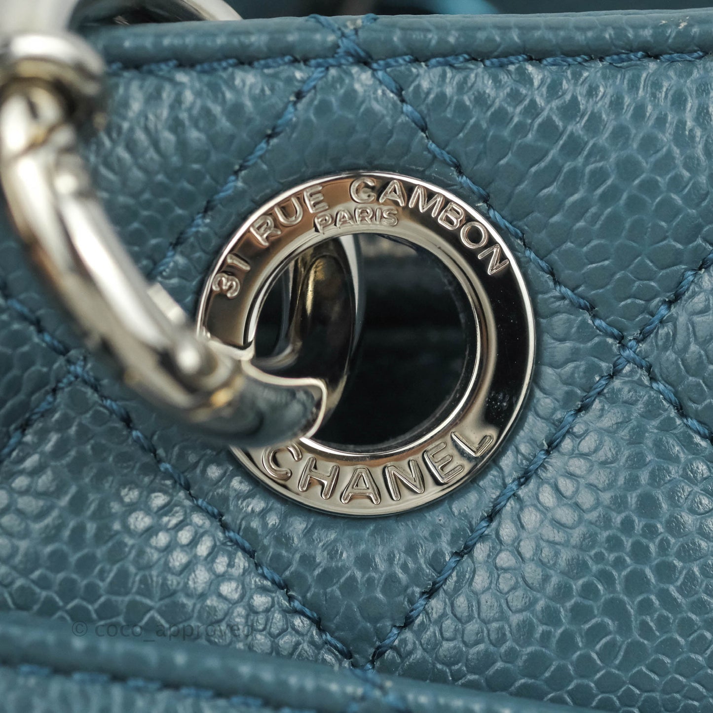 Chanel GST Blue Caviar Silver Hardware