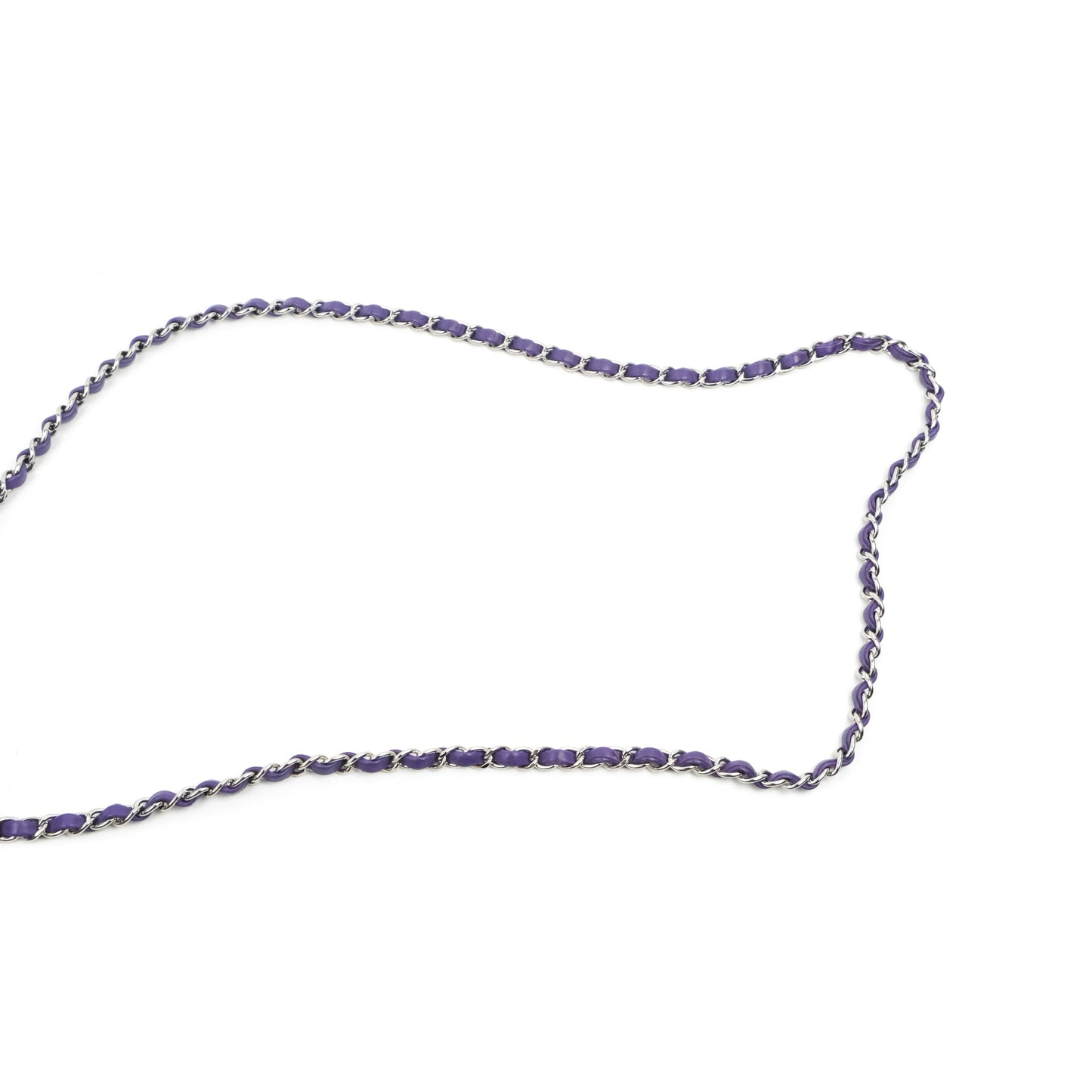Chanel Quilted Mini Rectangular Flap Purple Lambskin Silver Hardware