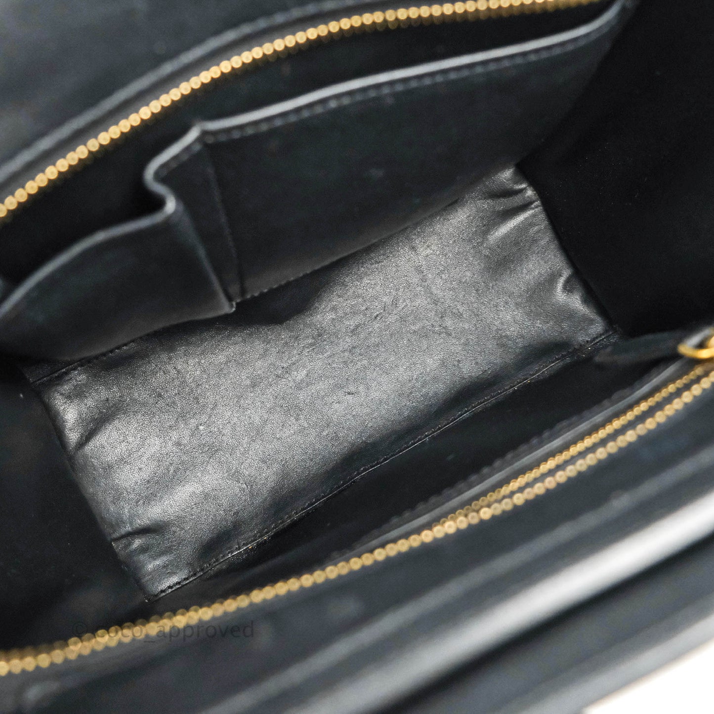 Celine Micro Luggage Bag Navy/Beige/Black Calfskin