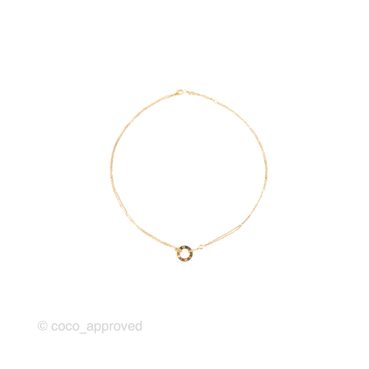 Cartier Love Necklace Rose Gold 2 Diamonds