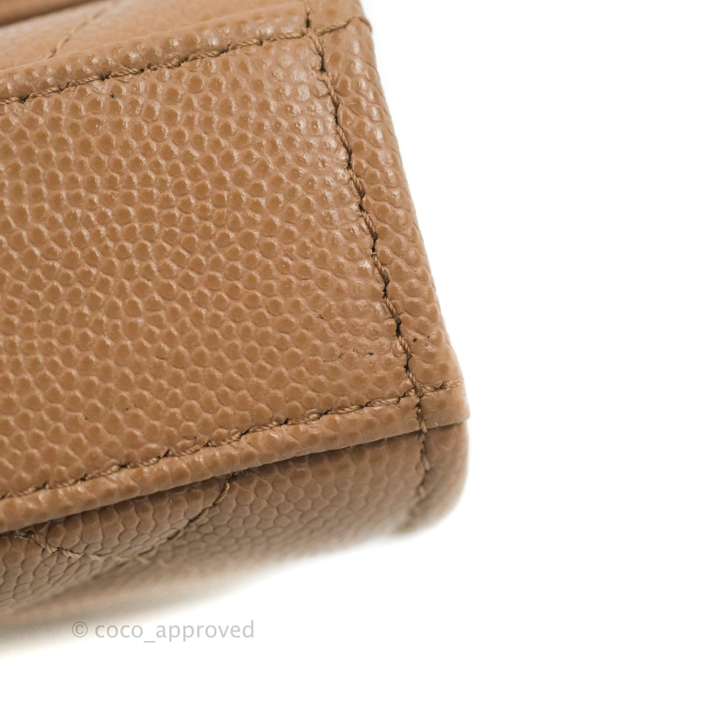 Chanel CC Chain Clutch with Chain Beige Caviar Gold Hardware