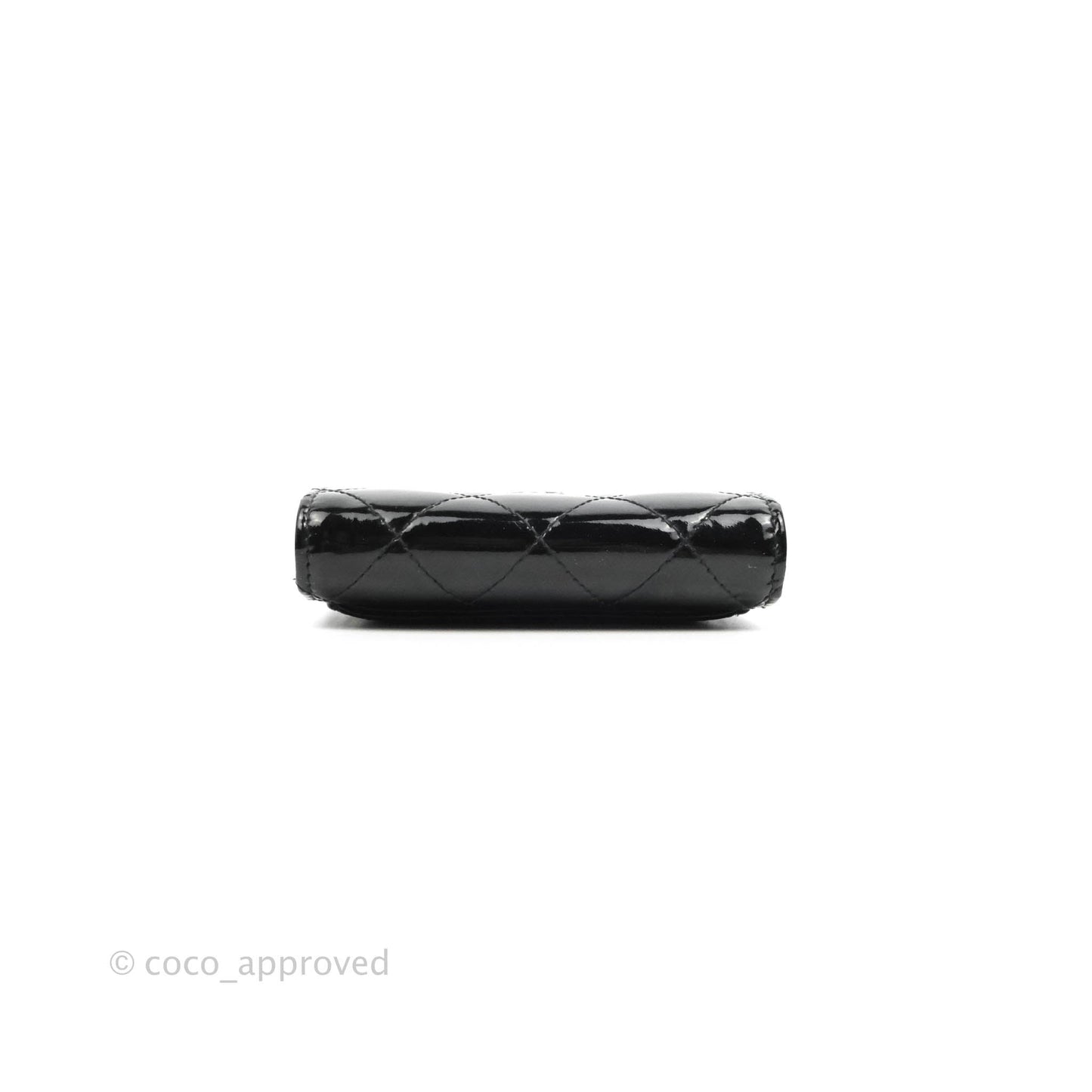 Chanel Quilted Flap Card Holder So Black Patent