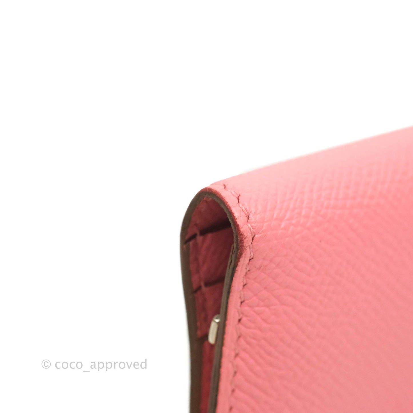 Hermès Bearn Wallet Epsom Pink Palladium Hardware