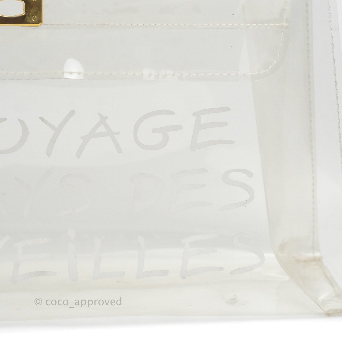 Hermès Vinyl Kelly Beach Bag Gold Hardware