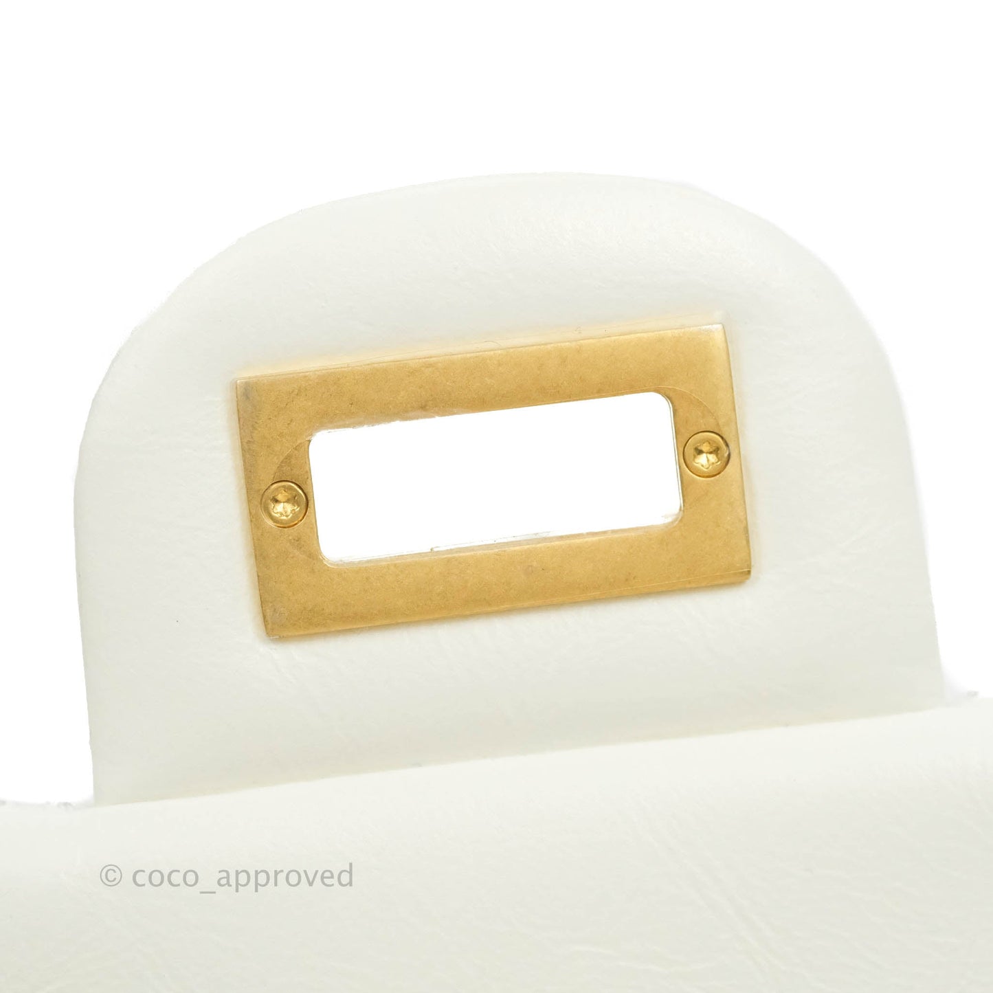 Chanel Mini Reissue 224 White Aged Calfskin Aged Gold Hardware