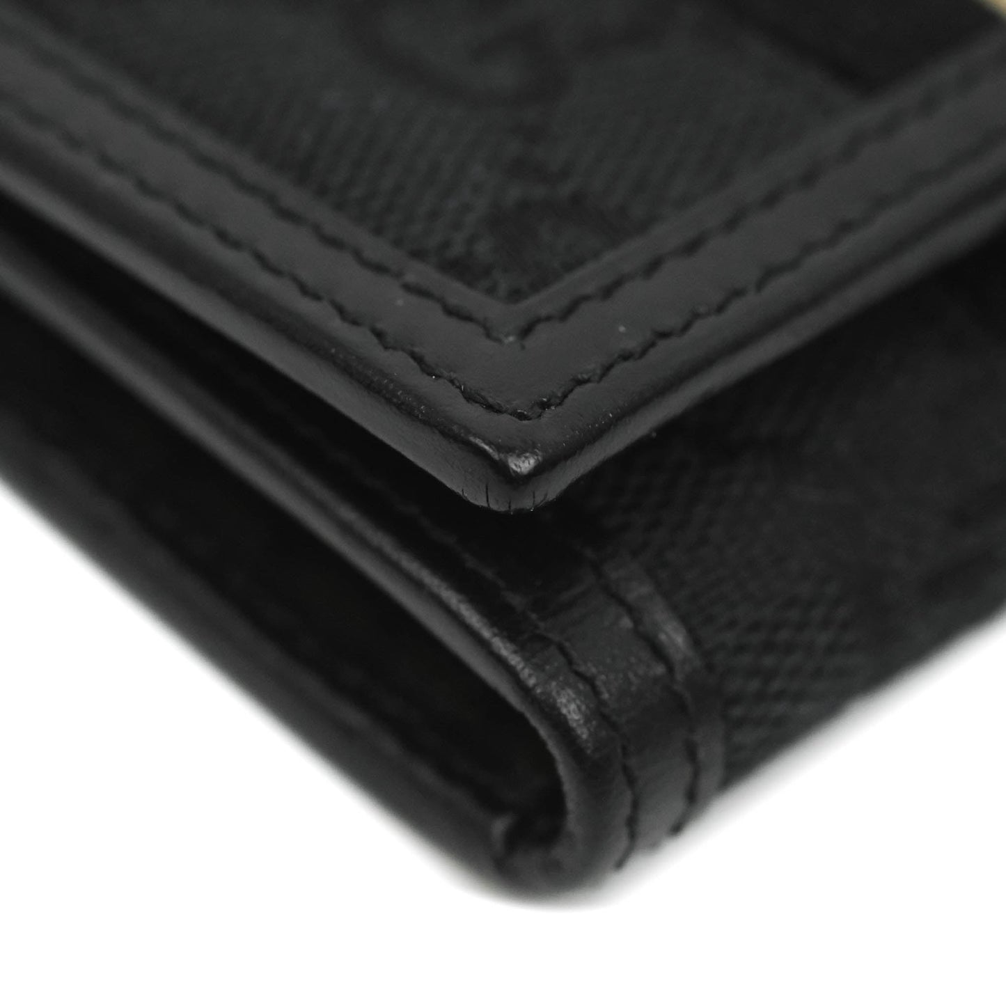 Gucci Vintage GG Web Six-Key Holder Black Canvas