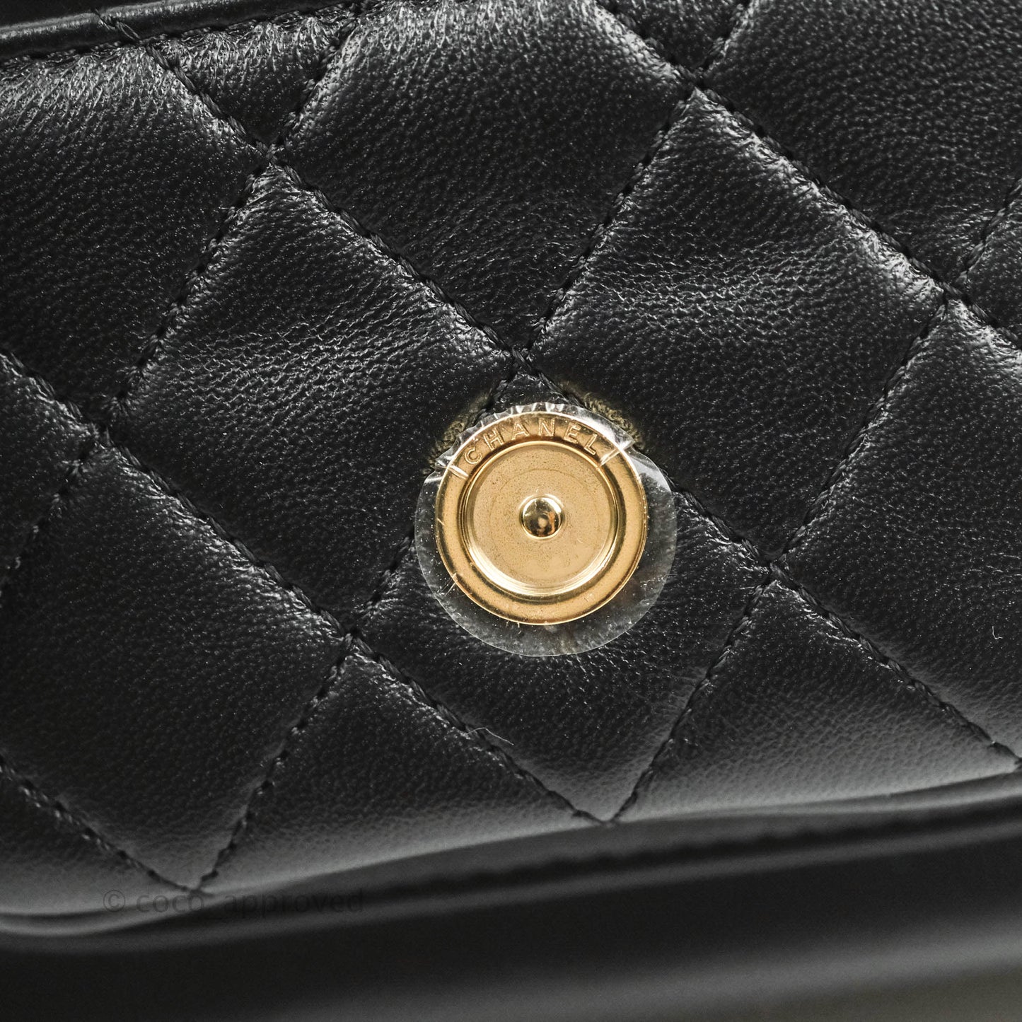 Chanel Quilted Small Duma Drawstring Backpack Black Lambskin 22A