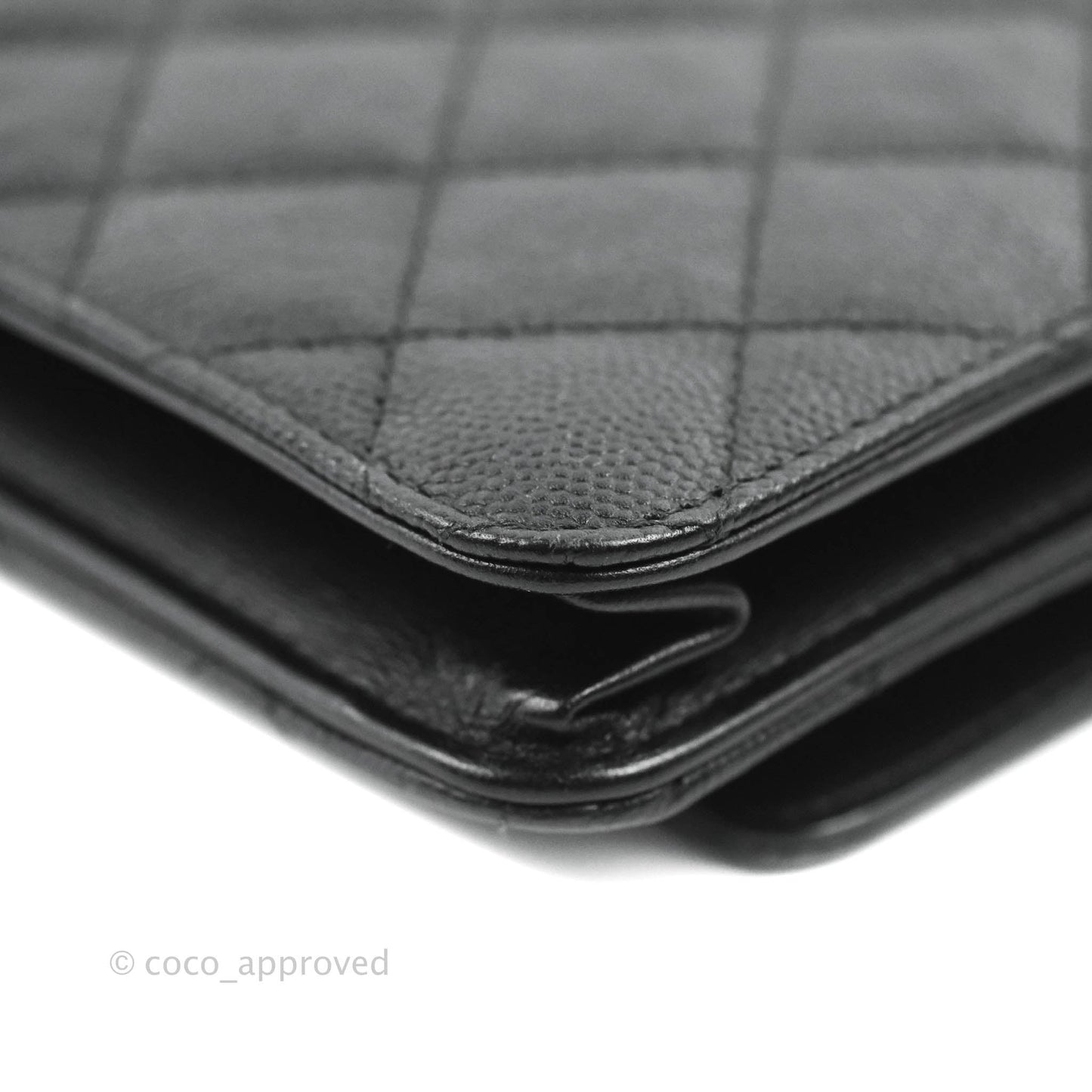 Chanel Filigree Wallet on Chain WOC Black Caviar Gold Hardware