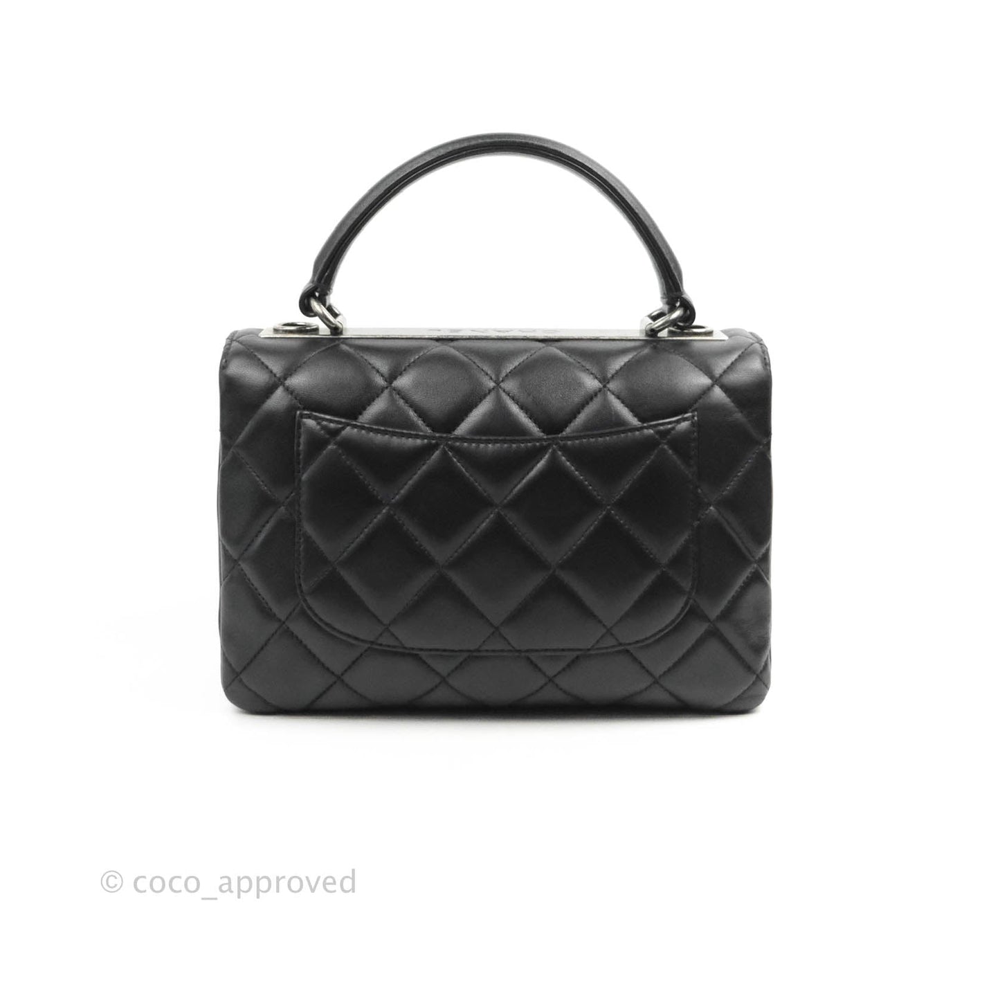 Chanel Small Trendy CC Black Lambskin Ruthenium Hardware