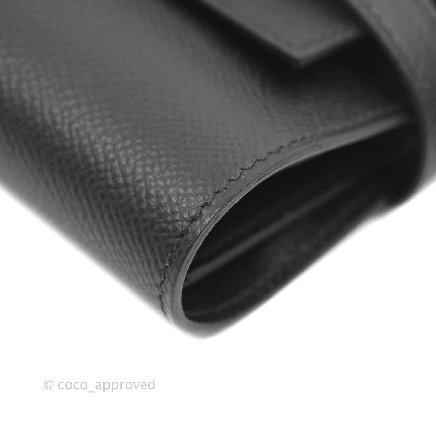 Hermès Small Kelly Wallet Black Epsom Palladium Hardware