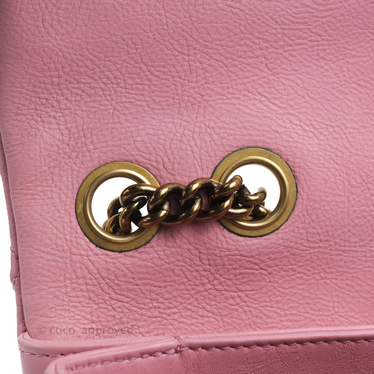 Chanel CC Crown Flap Pink Calfskin Antique Gold Hardware