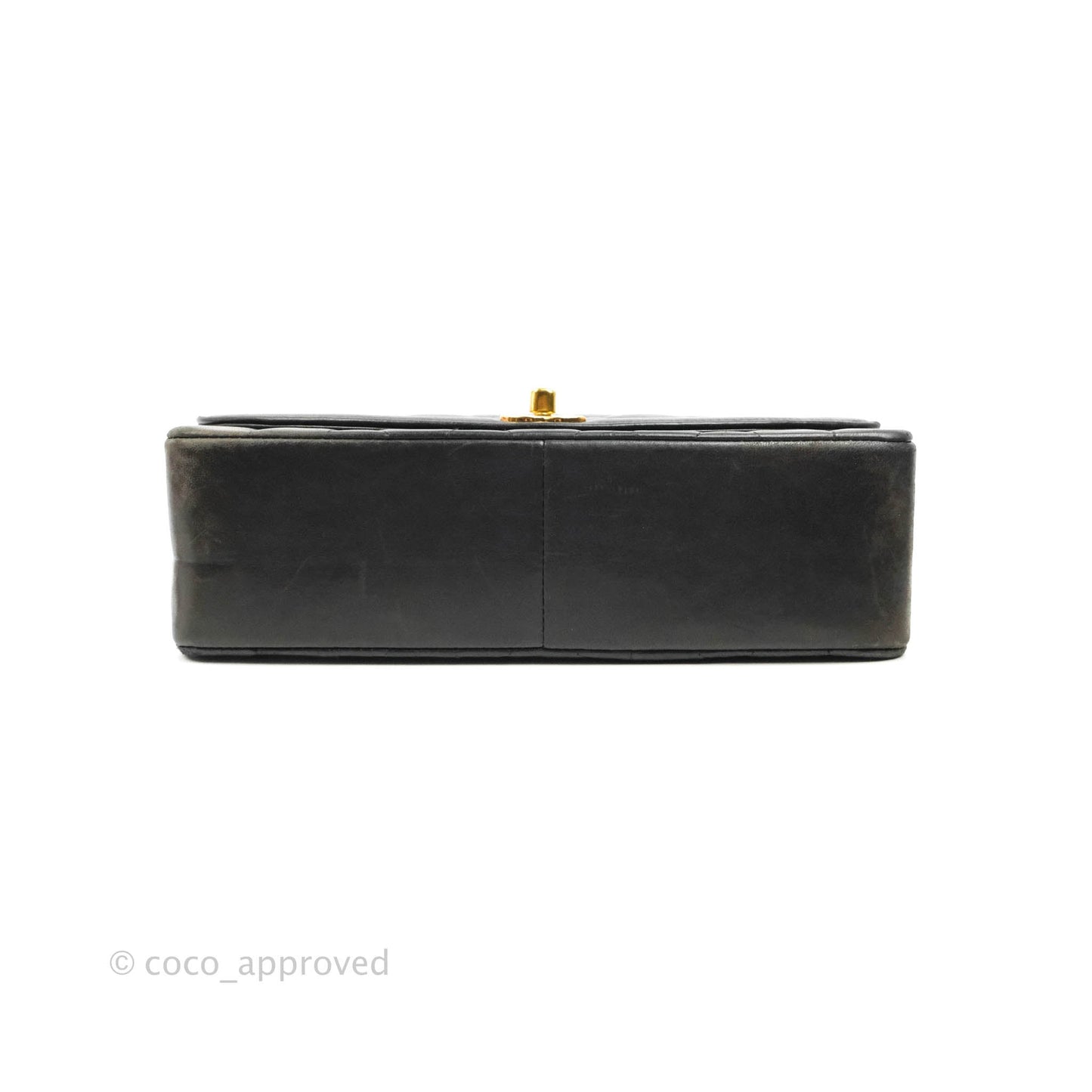 Chanel Vintage Quilted Medium Classic Diana Flap Bag Black Lambskin 24K Gold Harwdare