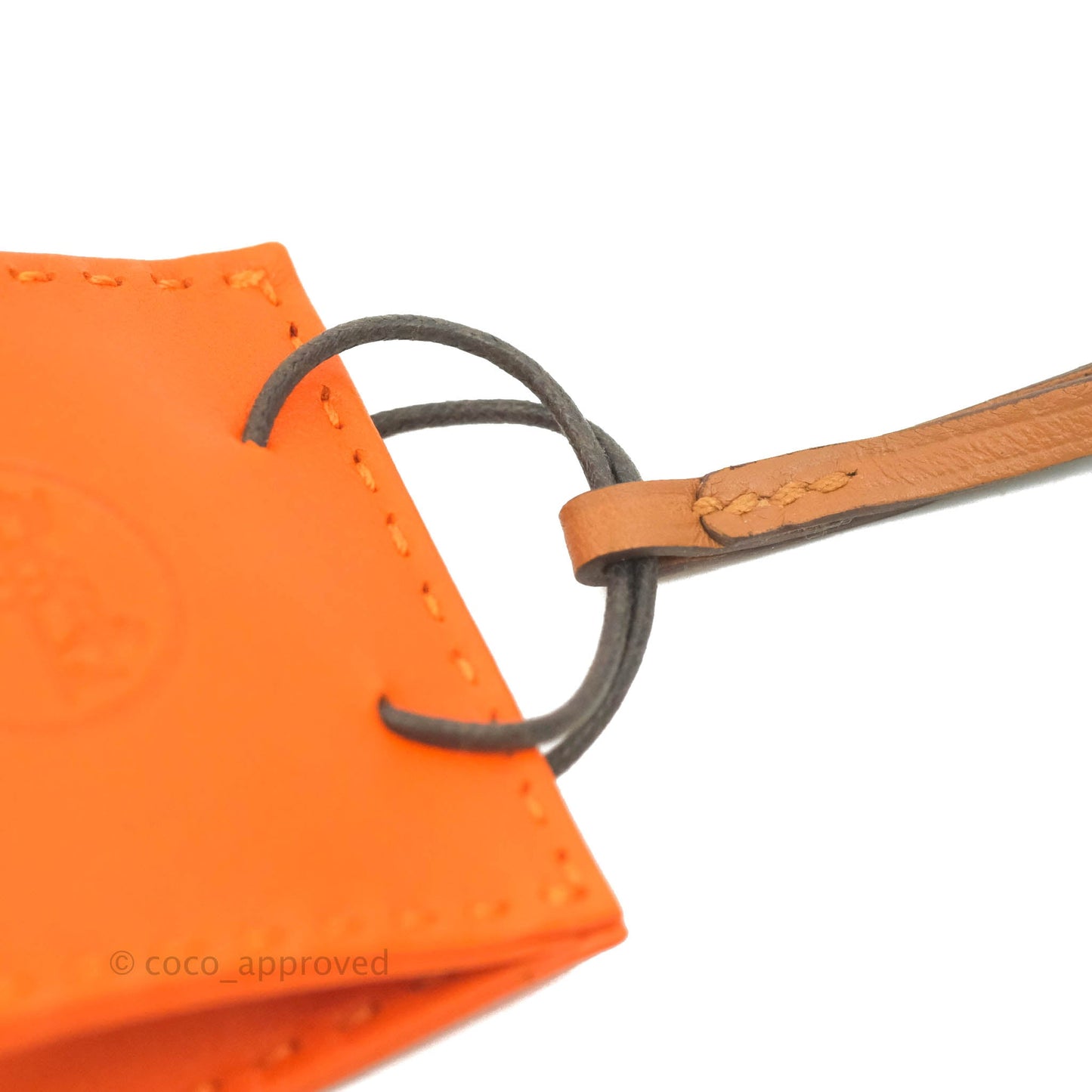 Hermès Orange Shopping Bag Charm