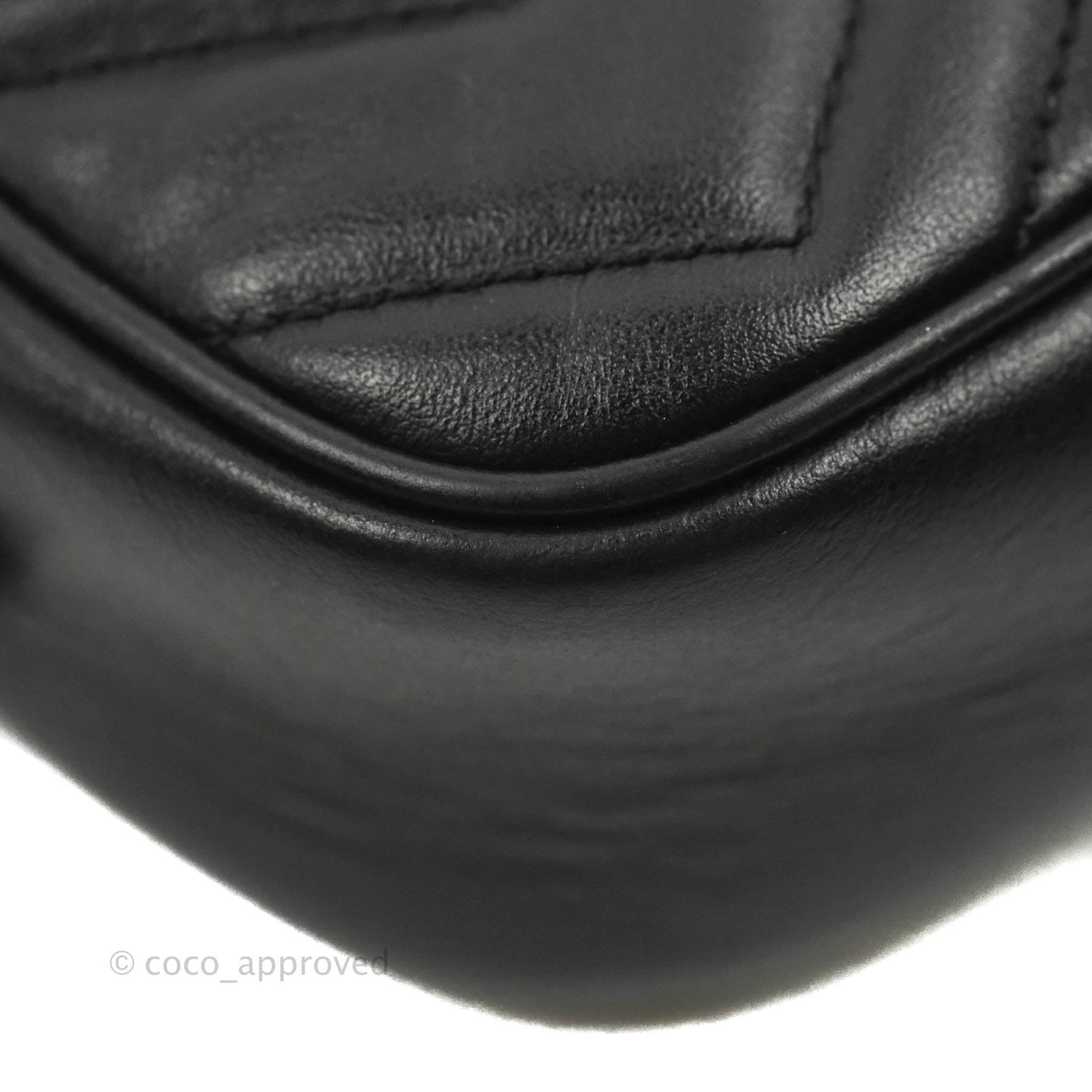 Gucci Mini Matelasse GG Marmont Camera Bag Black Calfskin Gold Hardware