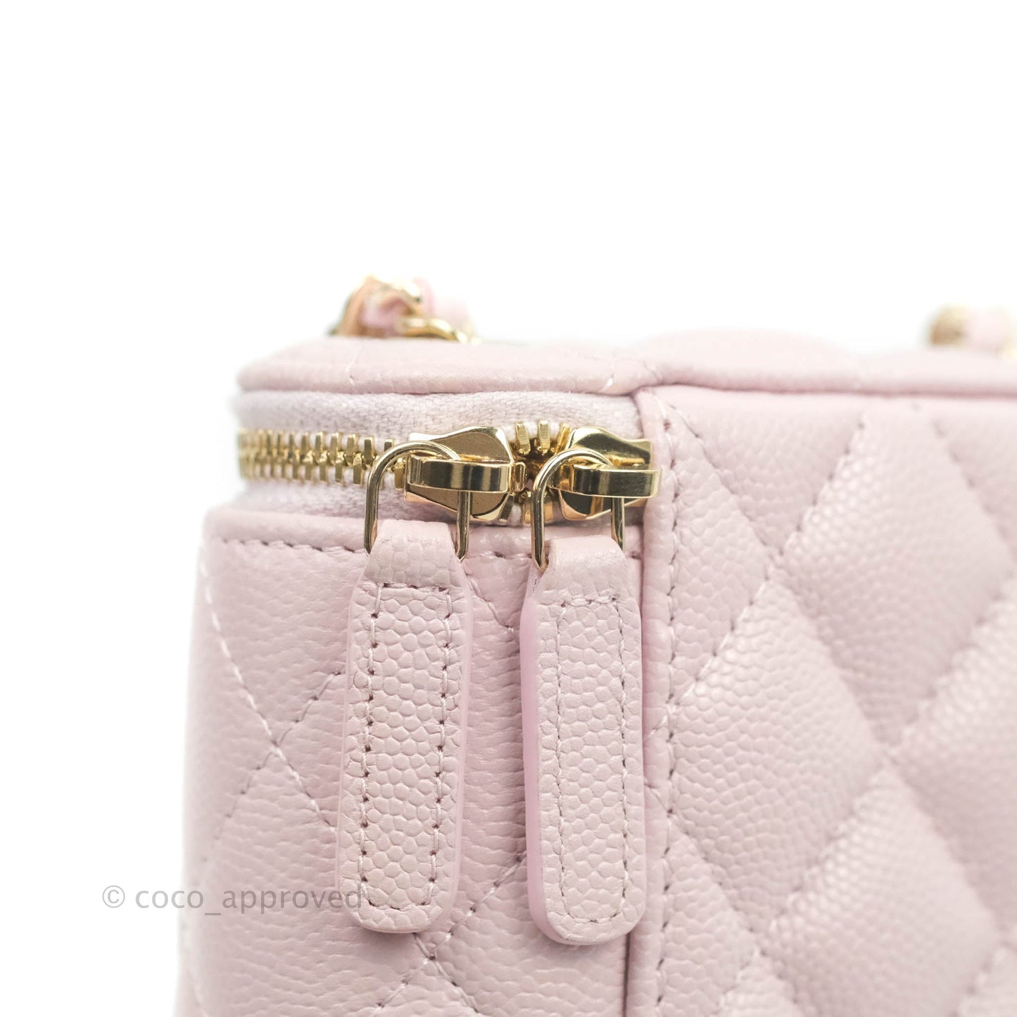 Chanel Classic Mini Vanity With Chain Pink Caviar Gold Hardware