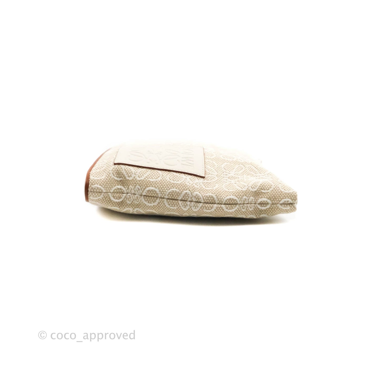 Loewe Paula's Ibiza Anagram Canvas Pouch Ivory White