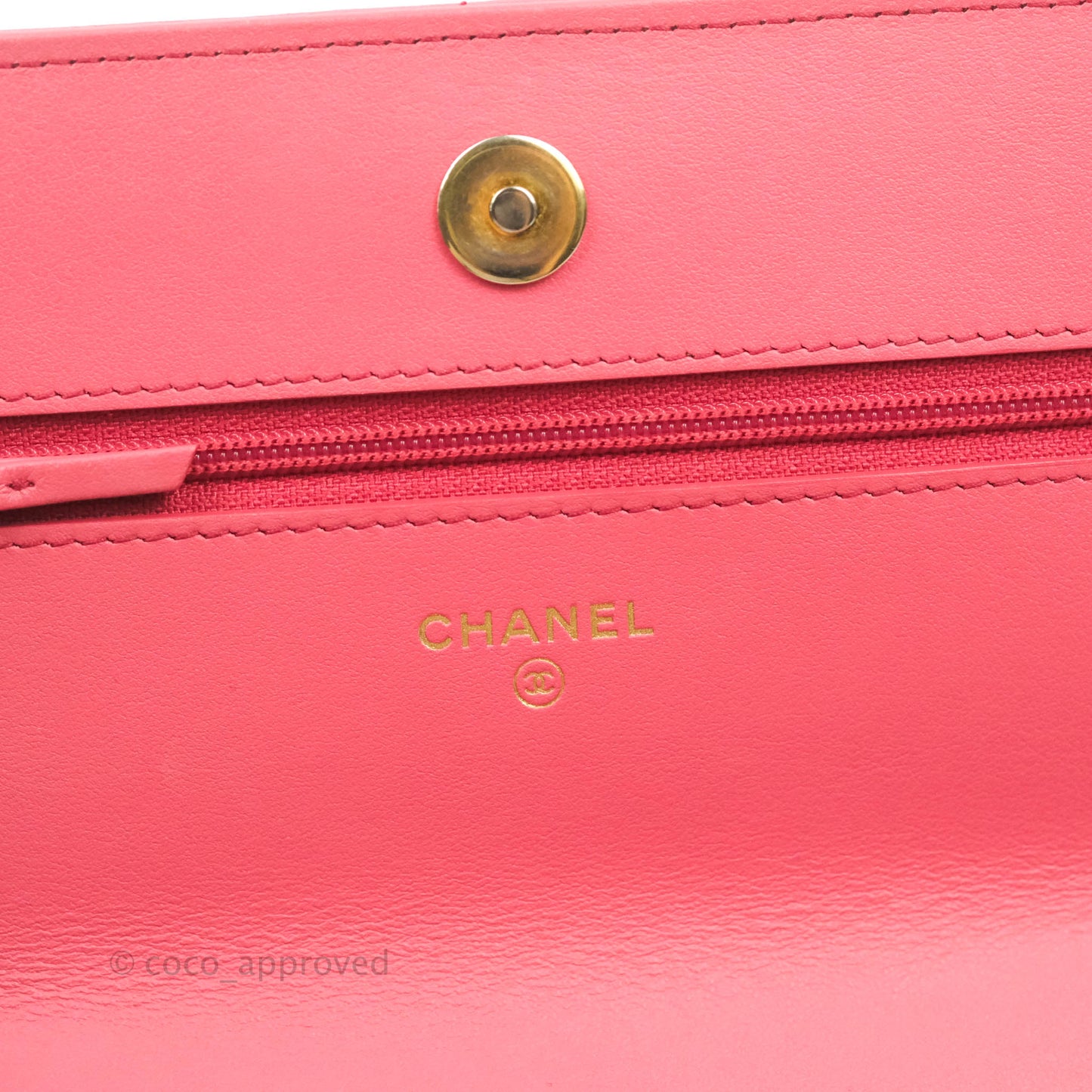 Chanel 19 Wallet on Chain WOC Pink Mixed Hardware