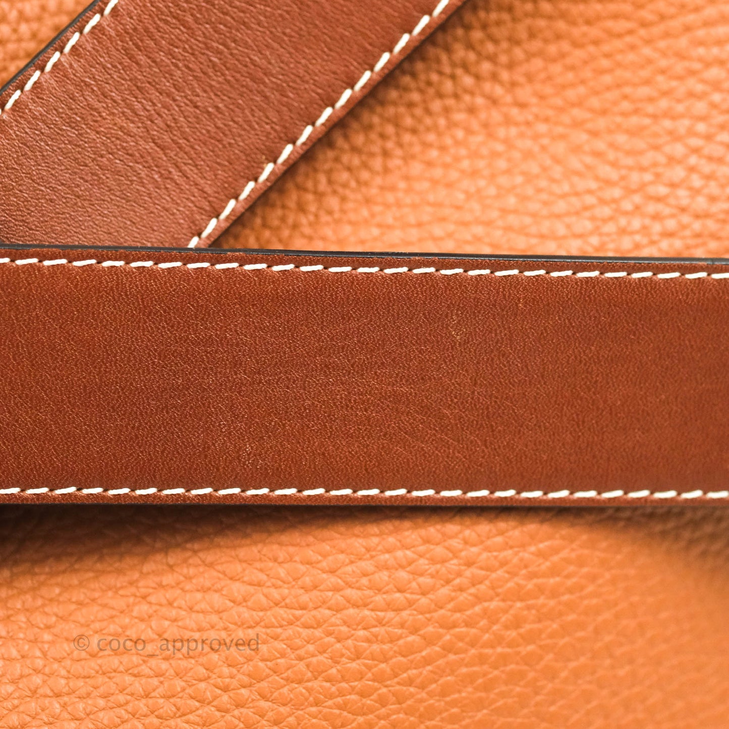Loewe Vertical Strap Tote Tan Grained Leather