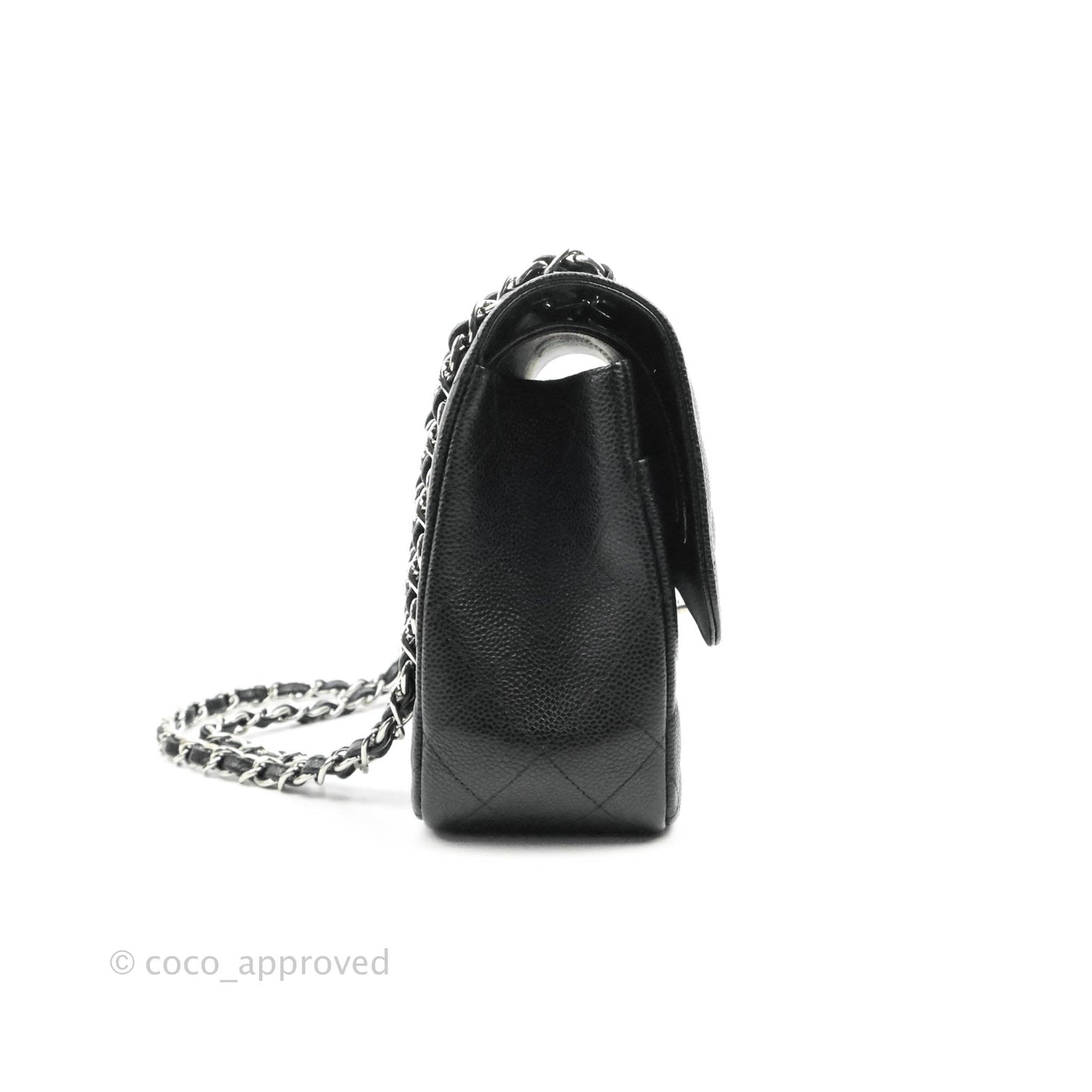 Chanel Jumbo Double Flap Black Caviar Silver Hardware⁣⁣