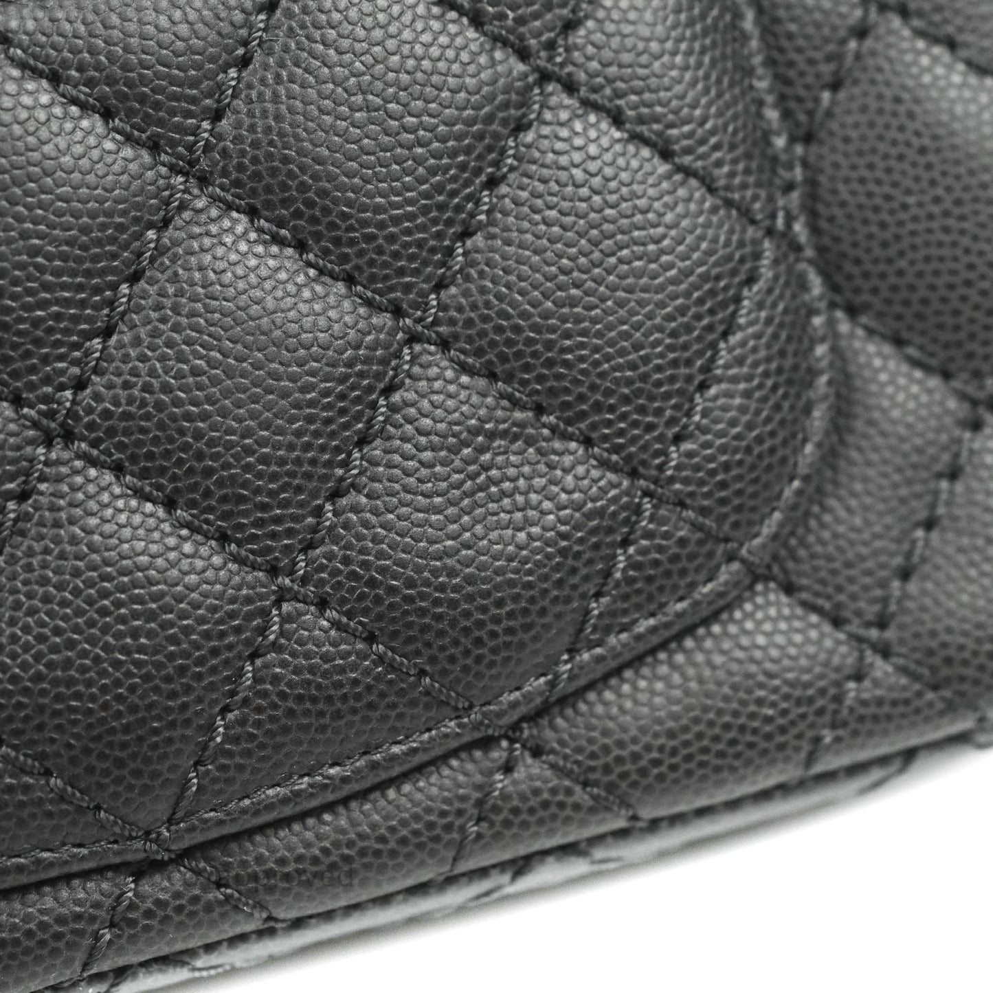 Chanel Quilted Mini Rectangular Dark Grey Caviar Ruthenium Hardware