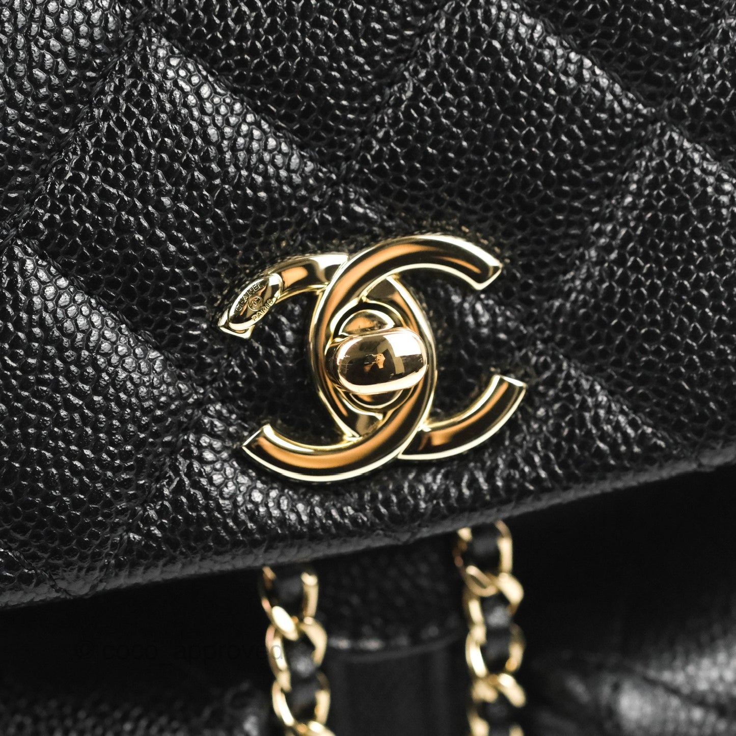 Chanel Duma Backpack Small Black Caviar Gold Hardware 23P