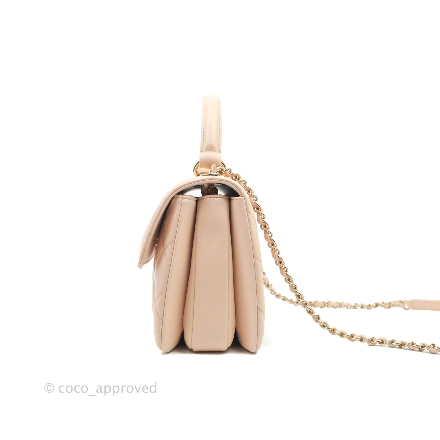 Chanel Trendy CC Small Light Beige Pink Lambskin Gold Hardware