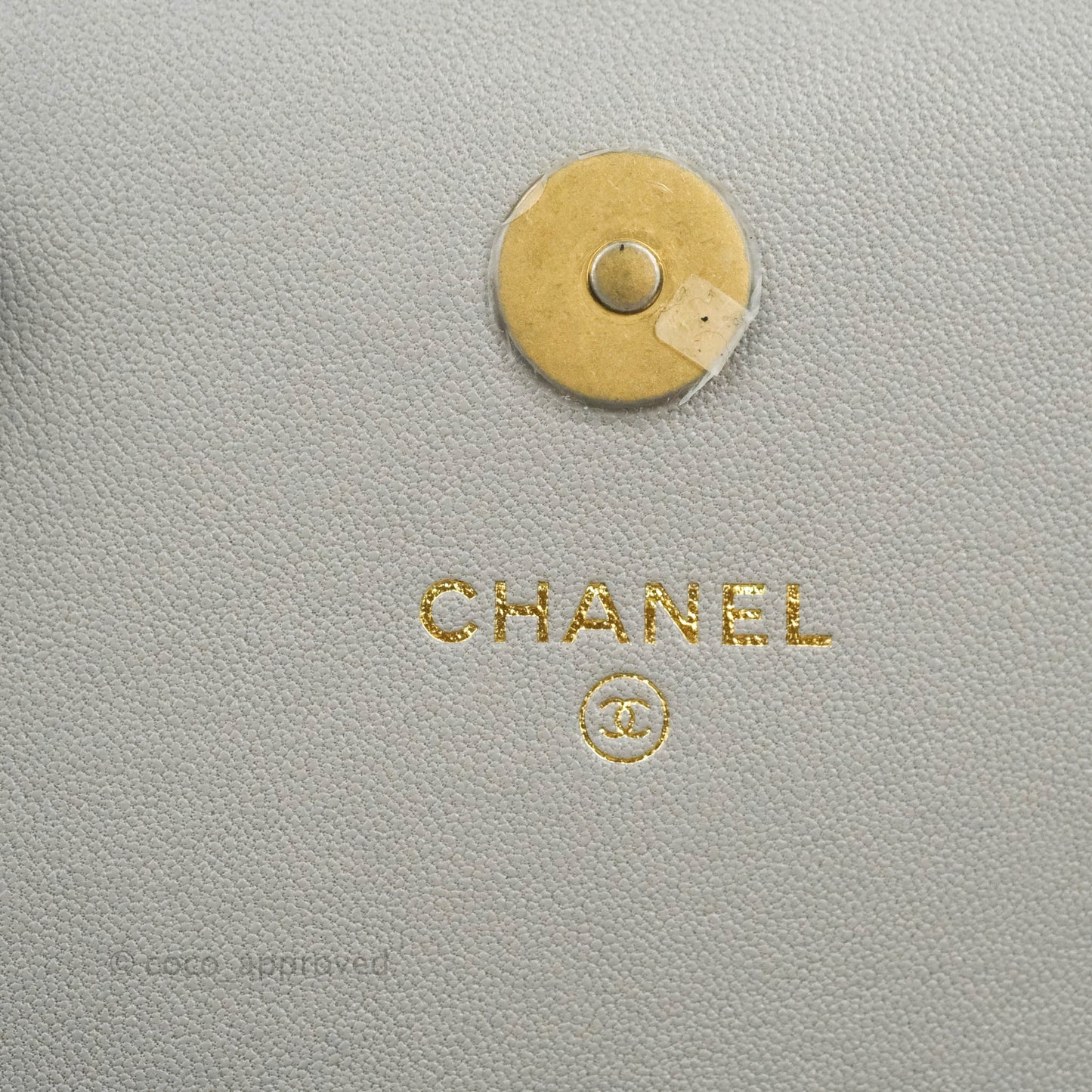 Chanel 19 Phone Holder Grey Mixed Hardware