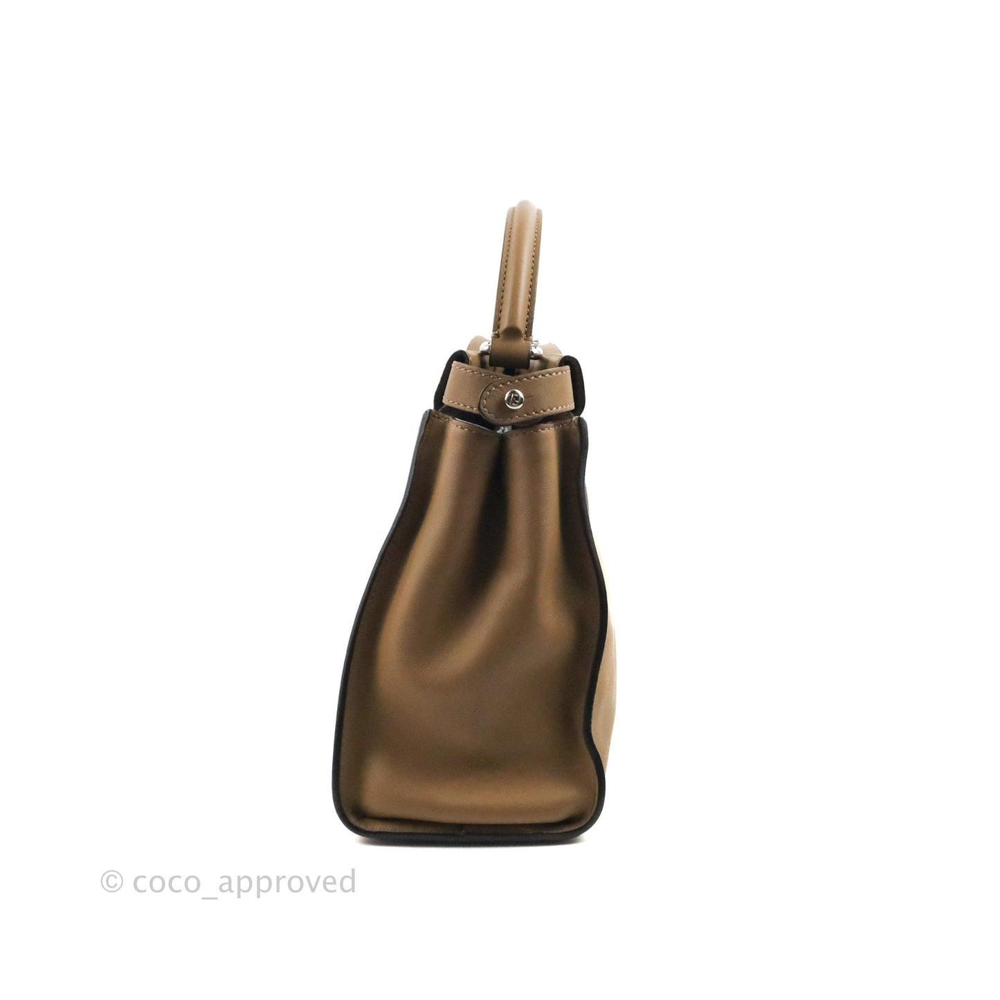 Fendi Peekaboo Medium Light Brown Silver Hardware