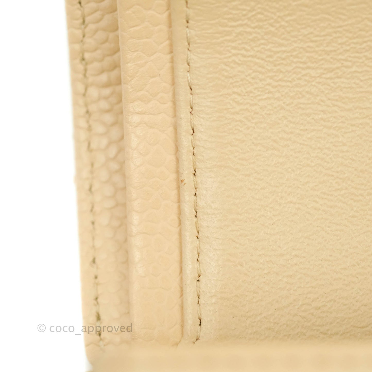 Chanel Classic M/L Medium Flap Quilted Beige Caviar Gold Hardware