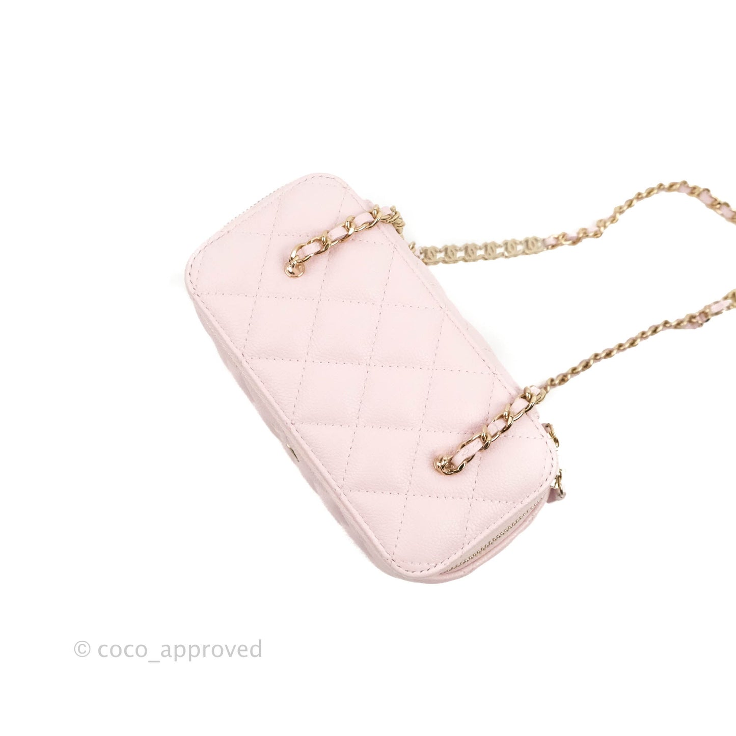 Chanel Vanity with Chain Light Pink Caviar Gold Hardware