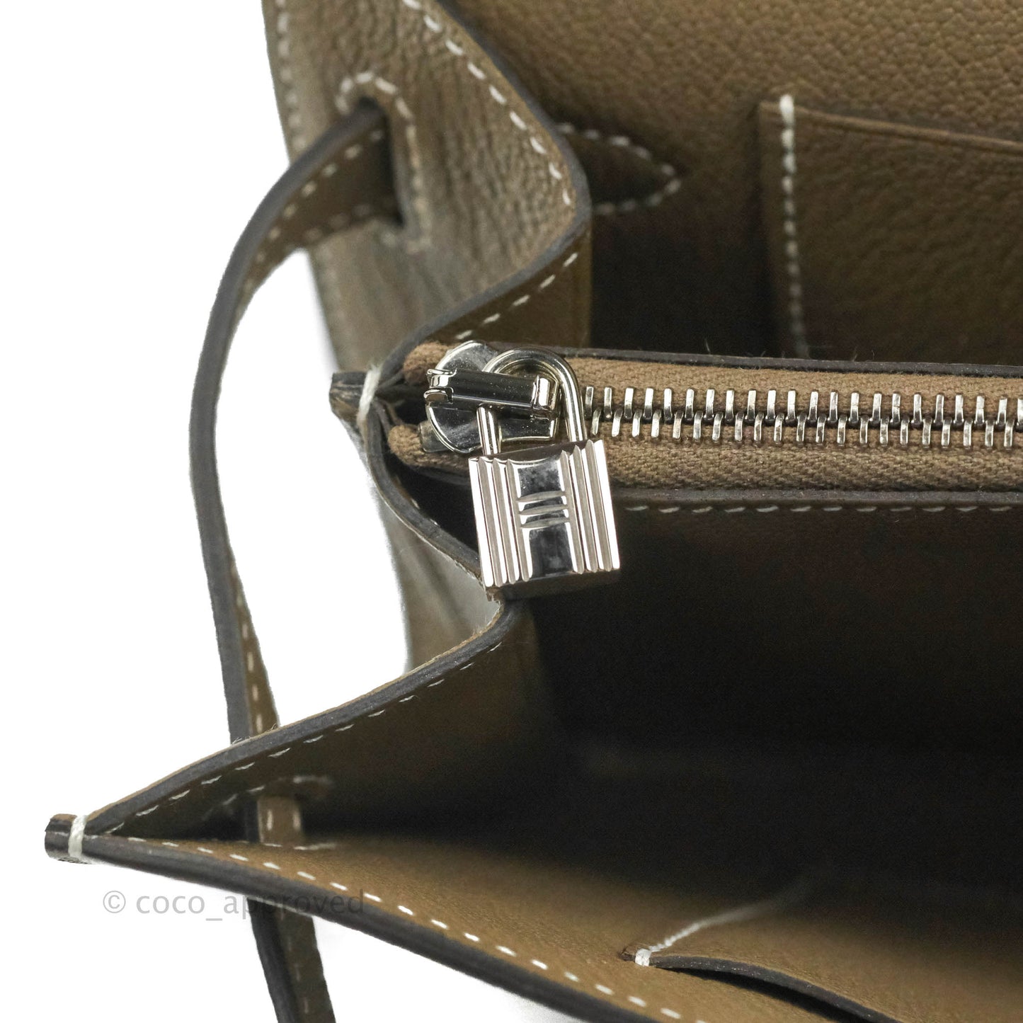 Hermès Kelly To Go Wallet Etoupe Chevre Mysore Palladium Hardware